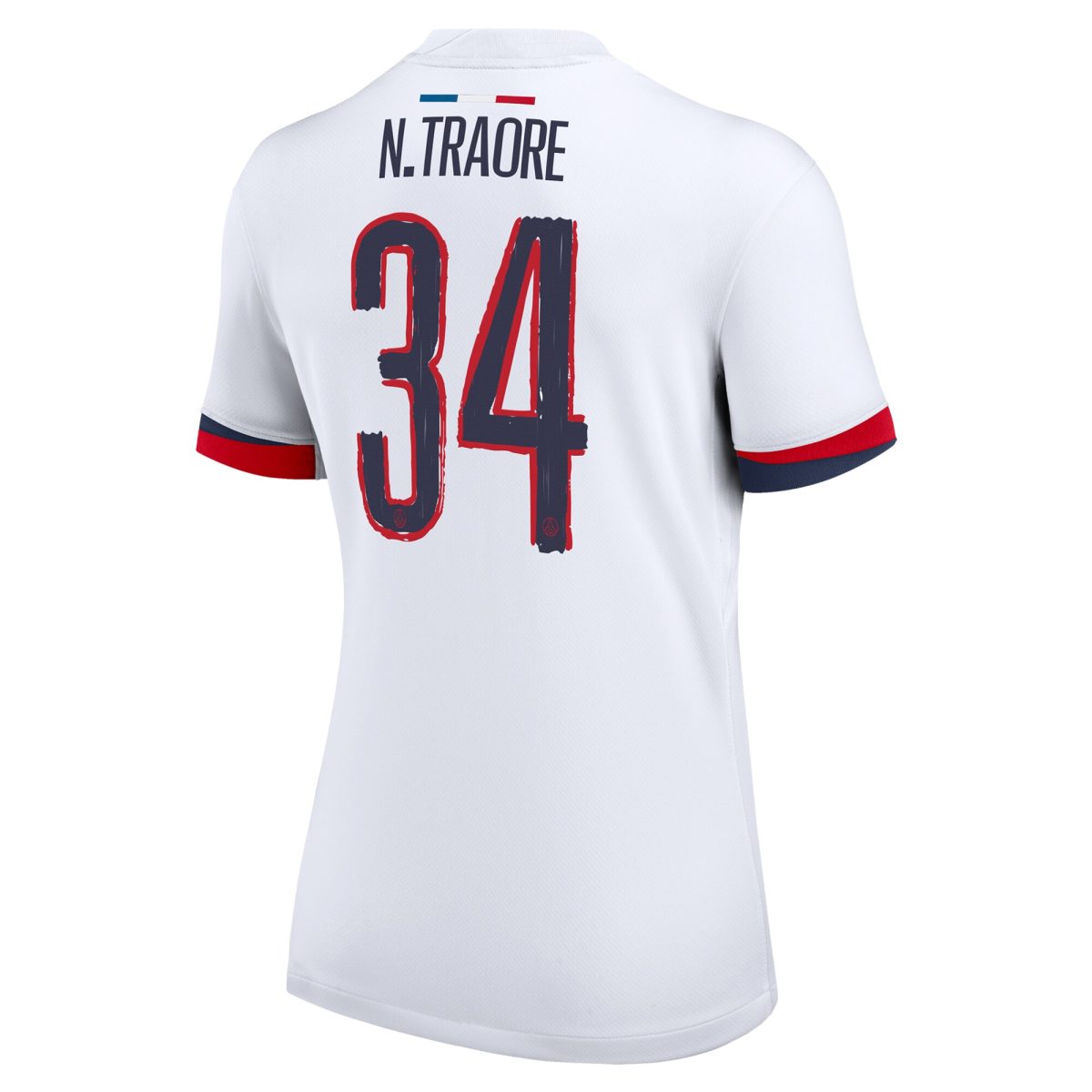 maillot exterieur stadium psg nike 2425 – femme avec flocage n.traore 34 Série | Maillots et Vêtements PSG Exclusifs sur PSG Shop