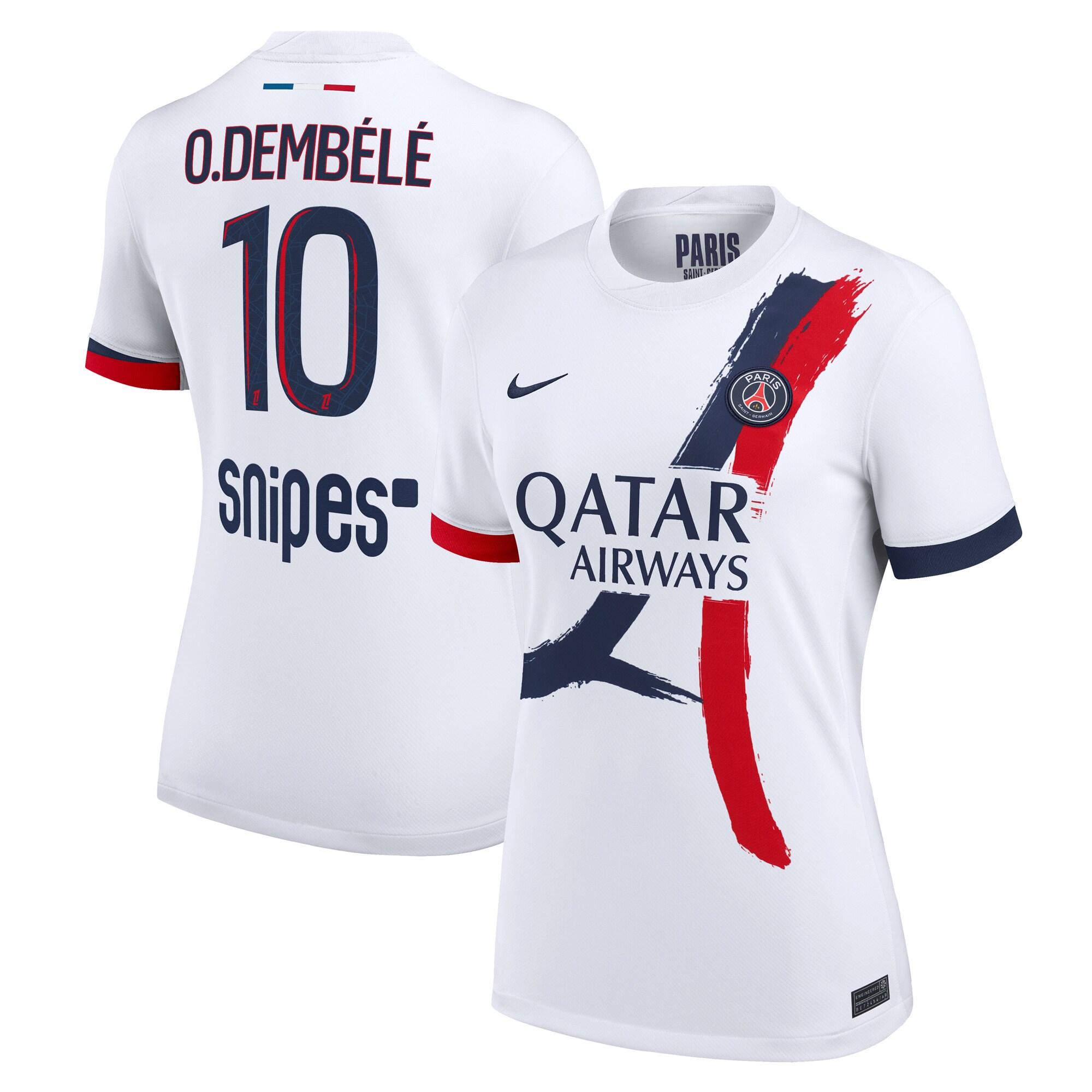 maillot exterieur stadium psg nike 2425 – femme avec flocage o.dembele 10 Série | Maillots et Vêtements PSG Exclusifs sur PSG Shop