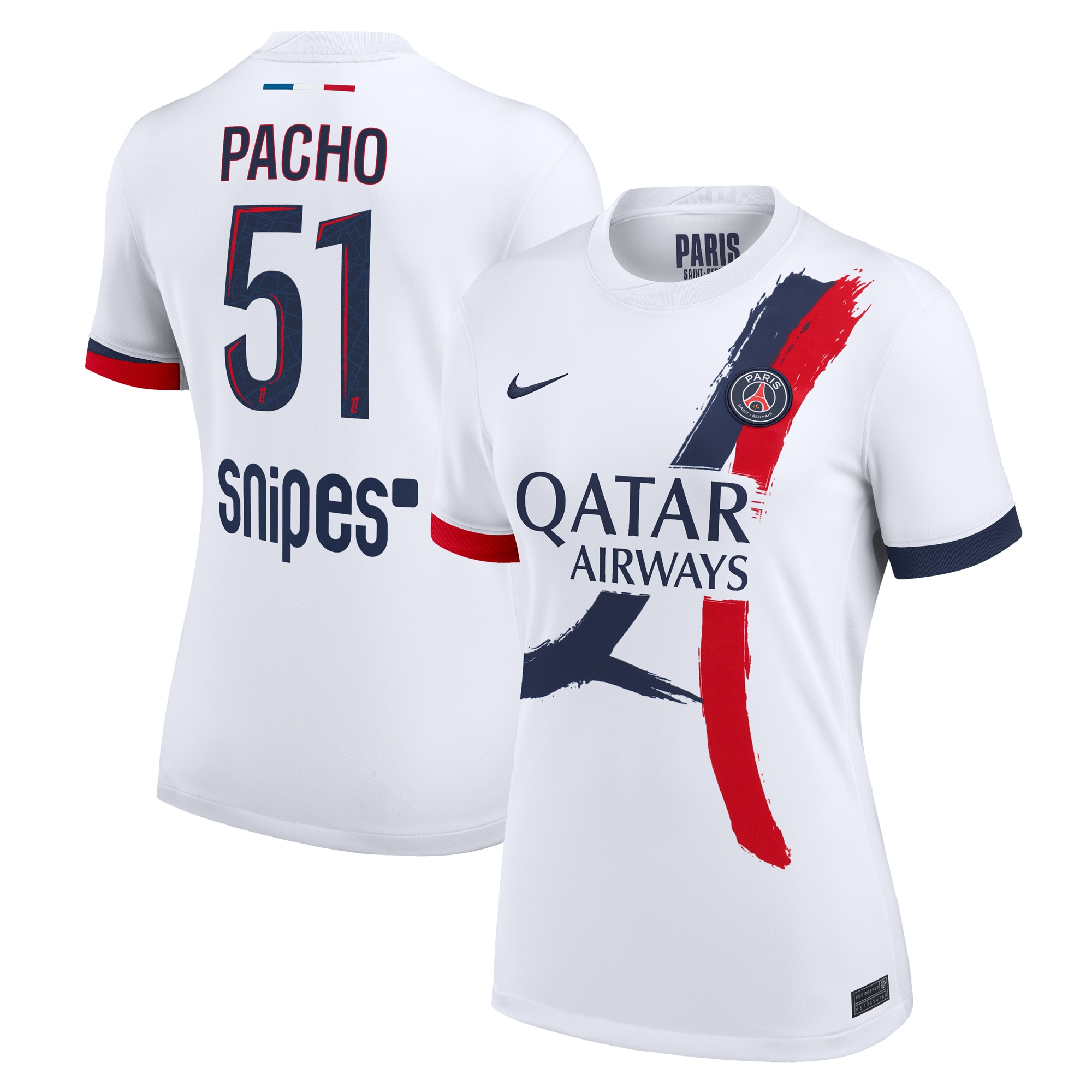 maillot exterieur stadium psg nike 2425 – femme avec flocage pacho 51 Série | Maillots et Vêtements PSG Exclusifs sur PSG Shop