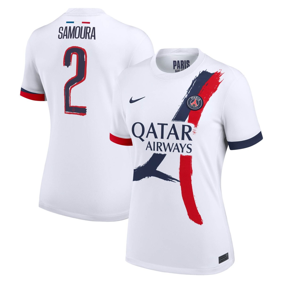 maillot exterieur stadium psg nike 2425 – femme avec flocage samoura 2 Série | Maillots et Vêtements PSG Exclusifs sur PSG Shop