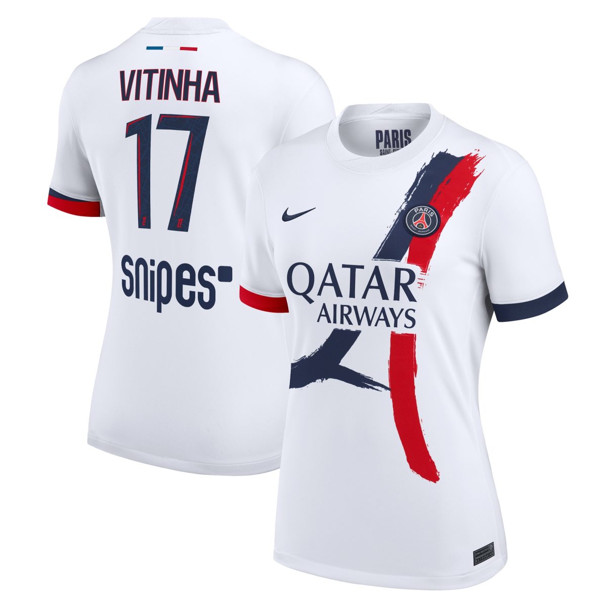 maillot exterieur stadium psg nike 2425 – femme avec flocage vitinha 17 Série | Maillots et Vêtements PSG Exclusifs sur PSG Shop