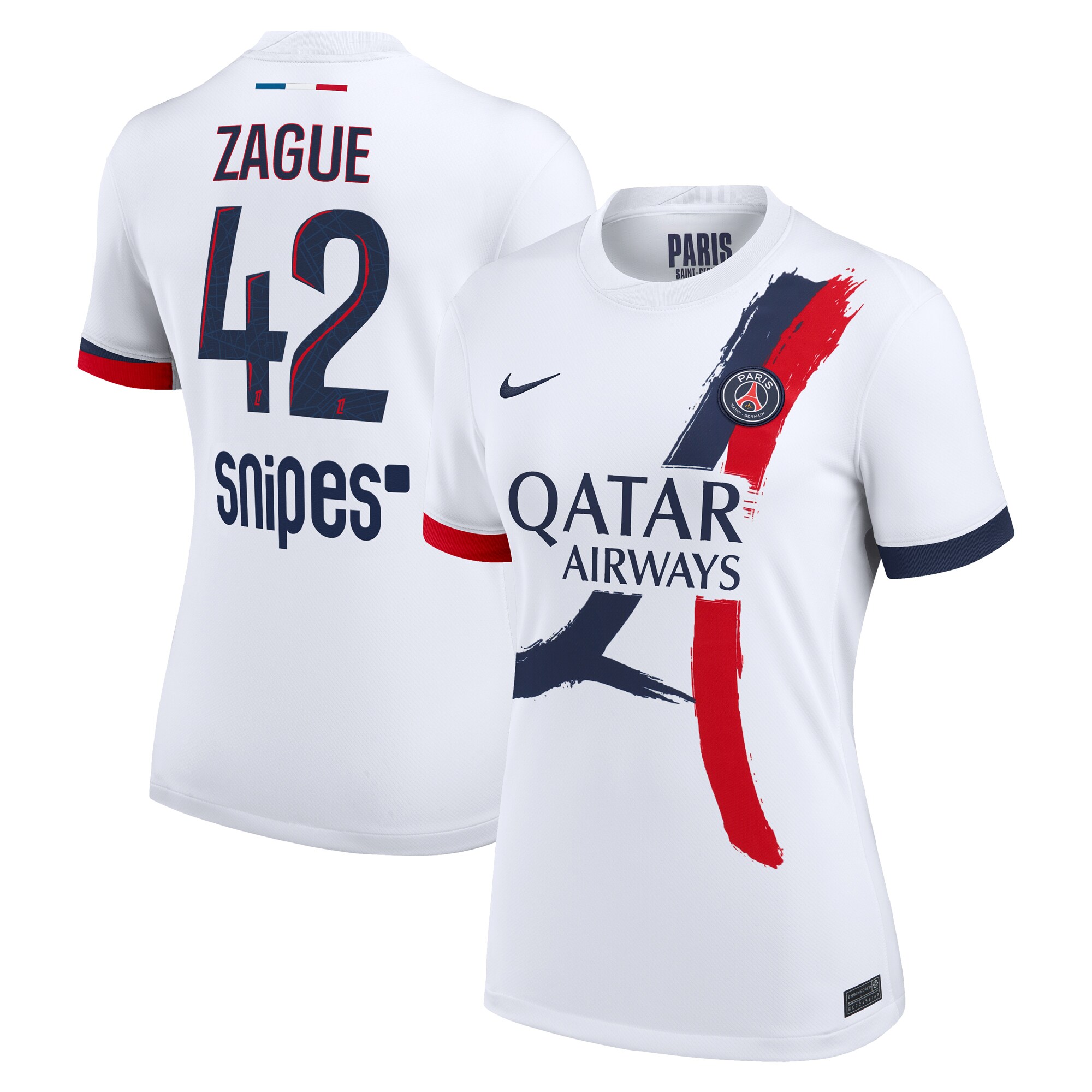 maillot exterieur stadium psg nike 2425 – femme avec flocage zague 42 Série | Maillots et Vêtements PSG Exclusifs sur PSG Shop