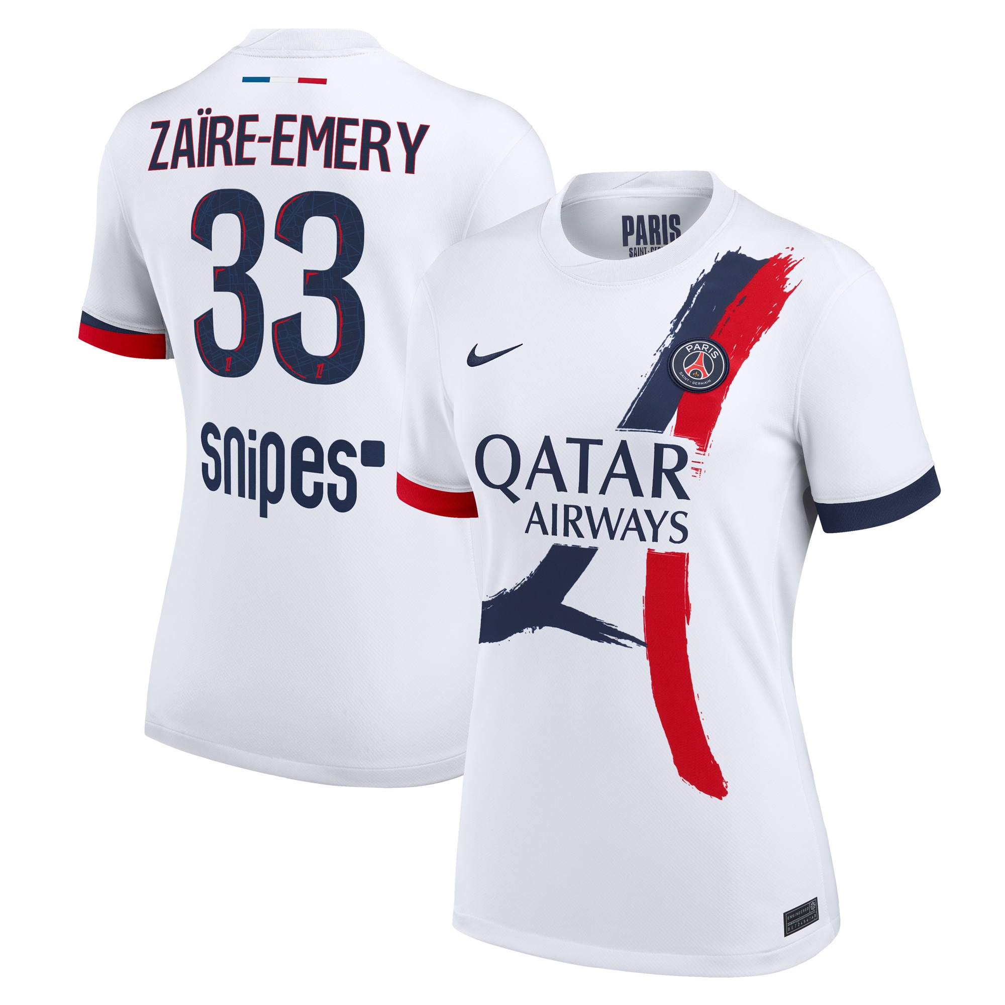 maillot exterieur stadium psg nike 2425 – femme avec flocage zaire-emery 33 Série | Maillots et Vêtements PSG Exclusifs sur PSG Shop