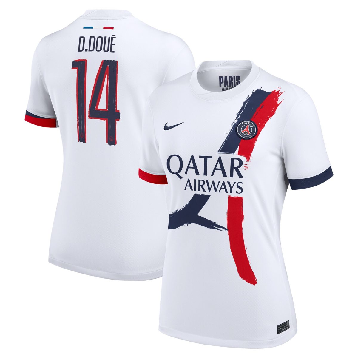 maillot exterieur stadium psg nike 2425 – femme – flocage coupe d.doue 14 Série | Maillots et Vêtements PSG Exclusifs sur PSG Shop