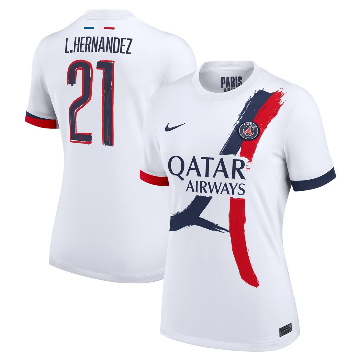 maillot exterieur stadium psg nike 2425 – femme – flocage coupe l.hernandez 21 Série | Maillots et Vêtements PSG Exclusifs sur PSG Shop