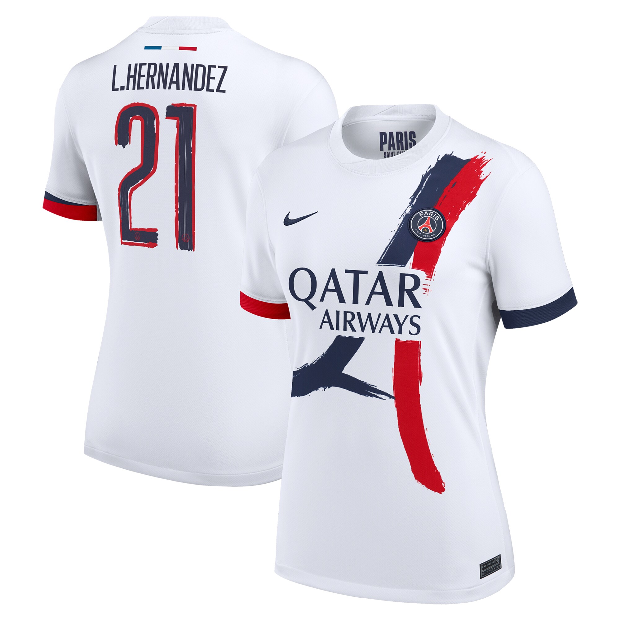 maillot exterieur stadium psg nike 2425 – femme – flocage coupe l.hernandez 21 Série | Maillots et Vêtements PSG Exclusifs sur PSG Shop