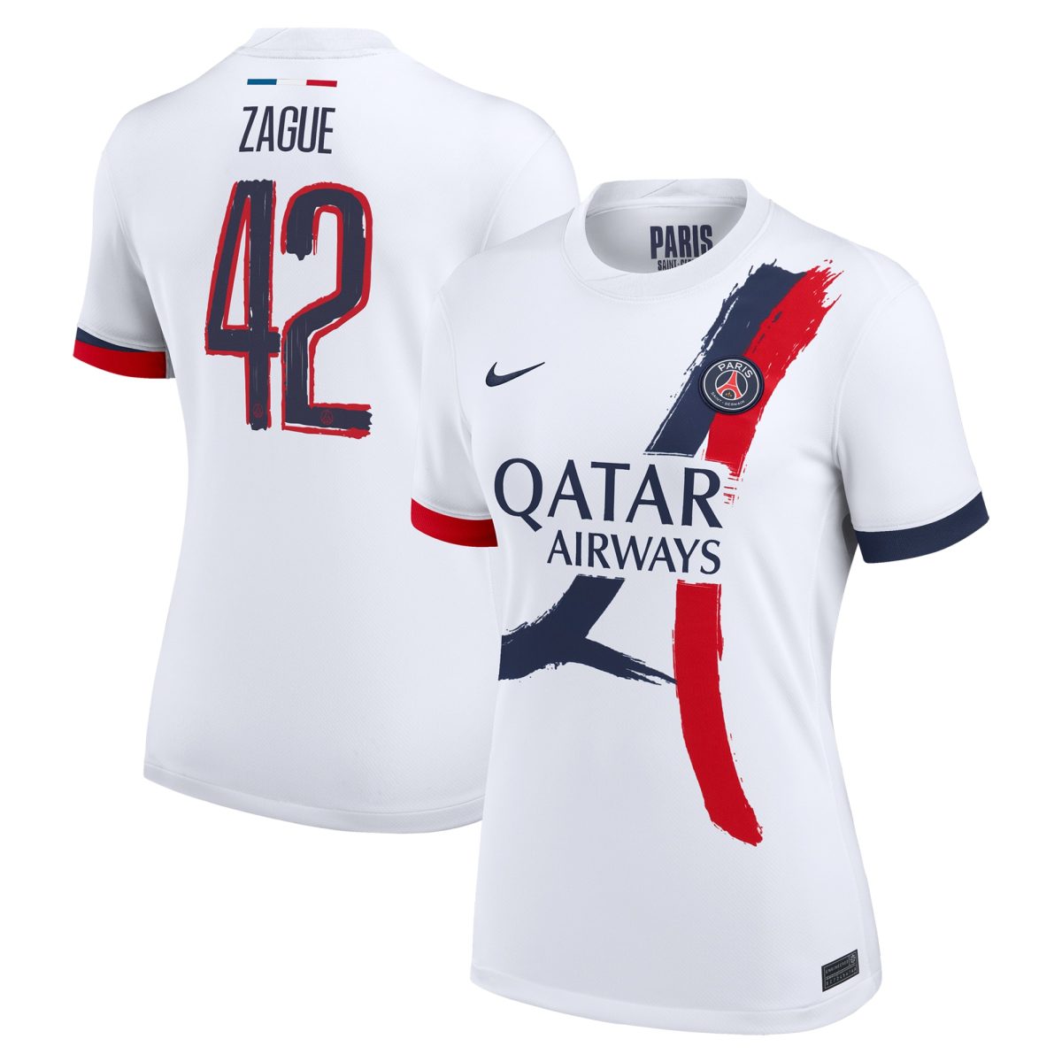 maillot exterieur stadium psg nike 2425 – femme – flocage coupe zague 42 Série | Maillots et Vêtements PSG Exclusifs sur PSG Shop