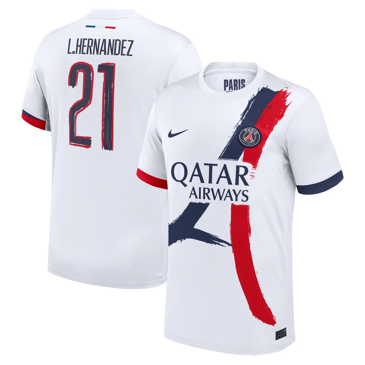 maillot exterieur stadium psg nike 2425 – flocage coupe l.hernandez 21 Série | Maillots et Vêtements PSG Exclusifs sur PSG Shop