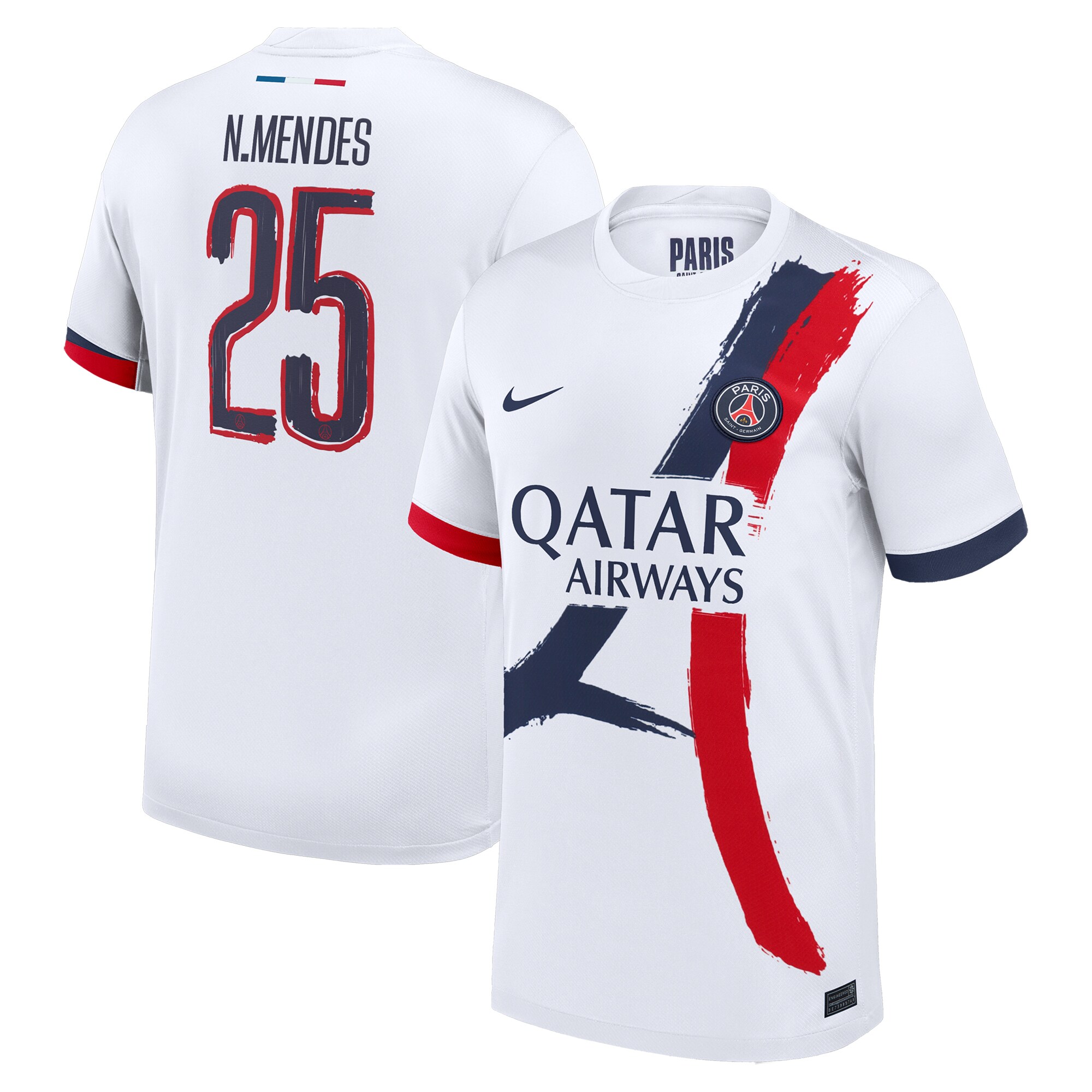 maillot exterieur stadium psg nike 2425 – flocage coupe n.mendes 25 Série | Maillots et Vêtements PSG Exclusifs sur PSG Shop