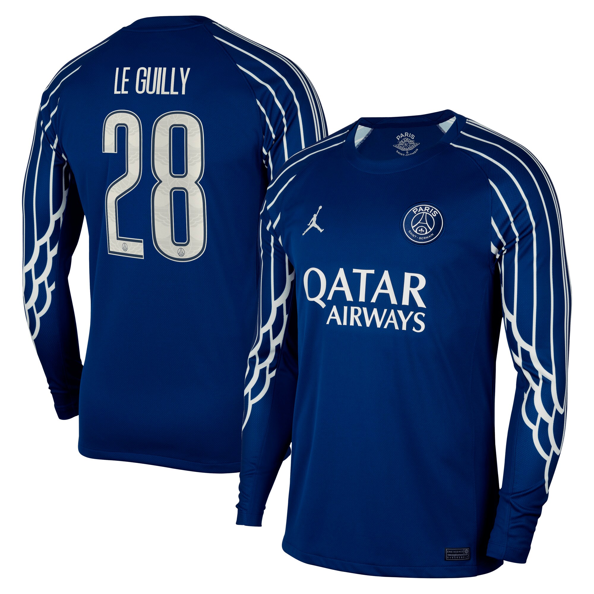 maillot fourth stadium psg jordan 2425 – manches longues avec flocage le guilly 28 Série | Maillots et Vêtements PSG Exclusifs sur PSG Shop
