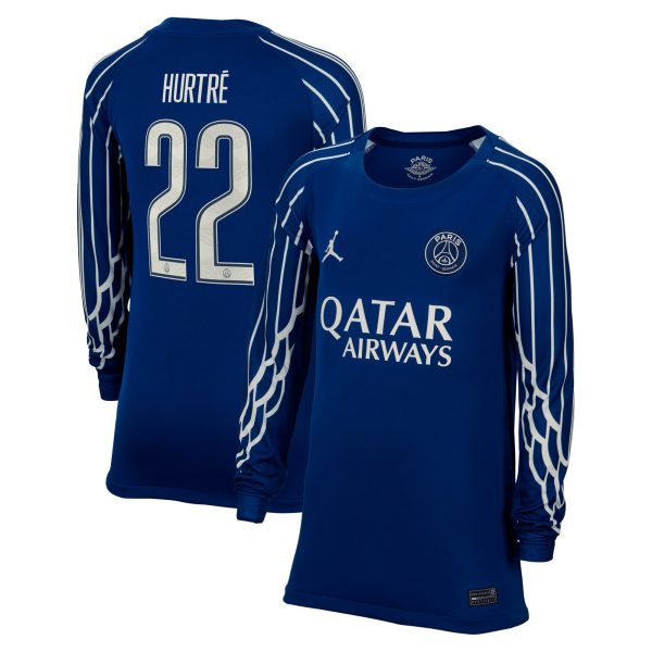 maillot fourth stadium psg jordan 2425 – manches longues – enfant avec flocage hurtre 22 Série | Maillots et Vêtements PSG Exclusifs sur PSG Shop