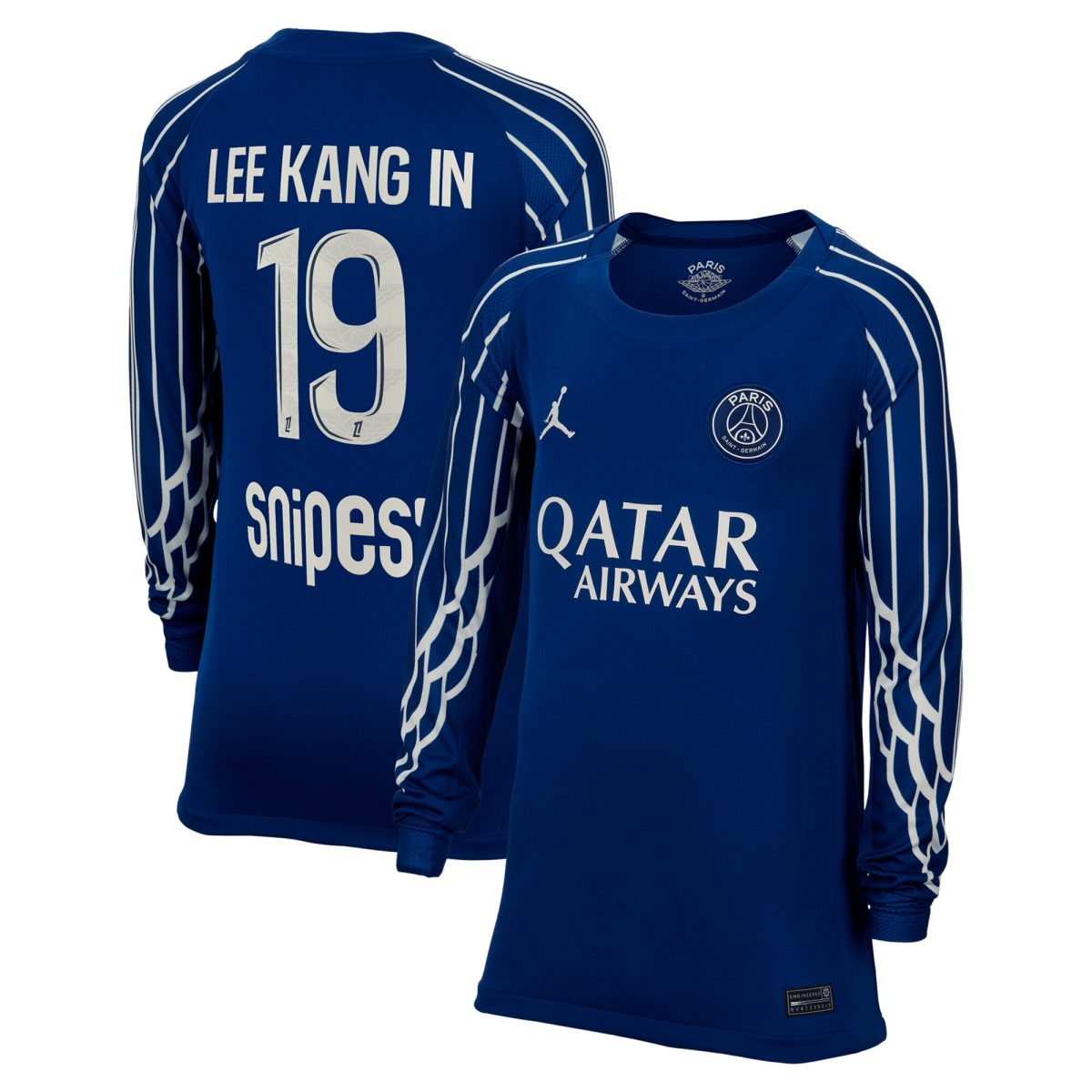 maillot fourth stadium psg jordan 2425 – manches longues – enfant avec flocage lee kang in 19 Série | Maillots et Vêtements PSG Exclusifs sur PSG Shop