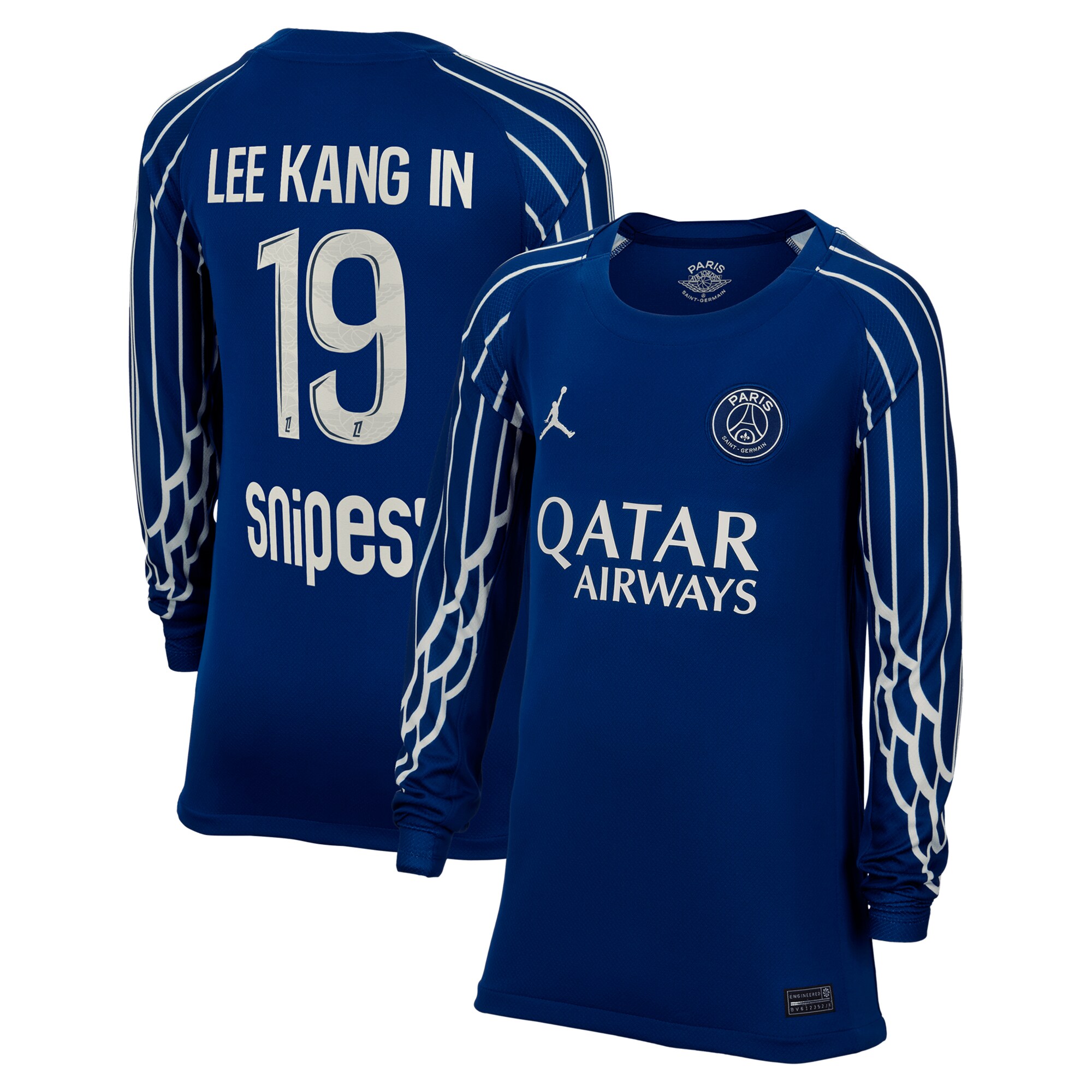 maillot fourth stadium psg jordan 2425 – manches longues – enfant avec flocage lee kang in 19 Série | Maillots et Vêtements PSG Exclusifs sur PSG Shop