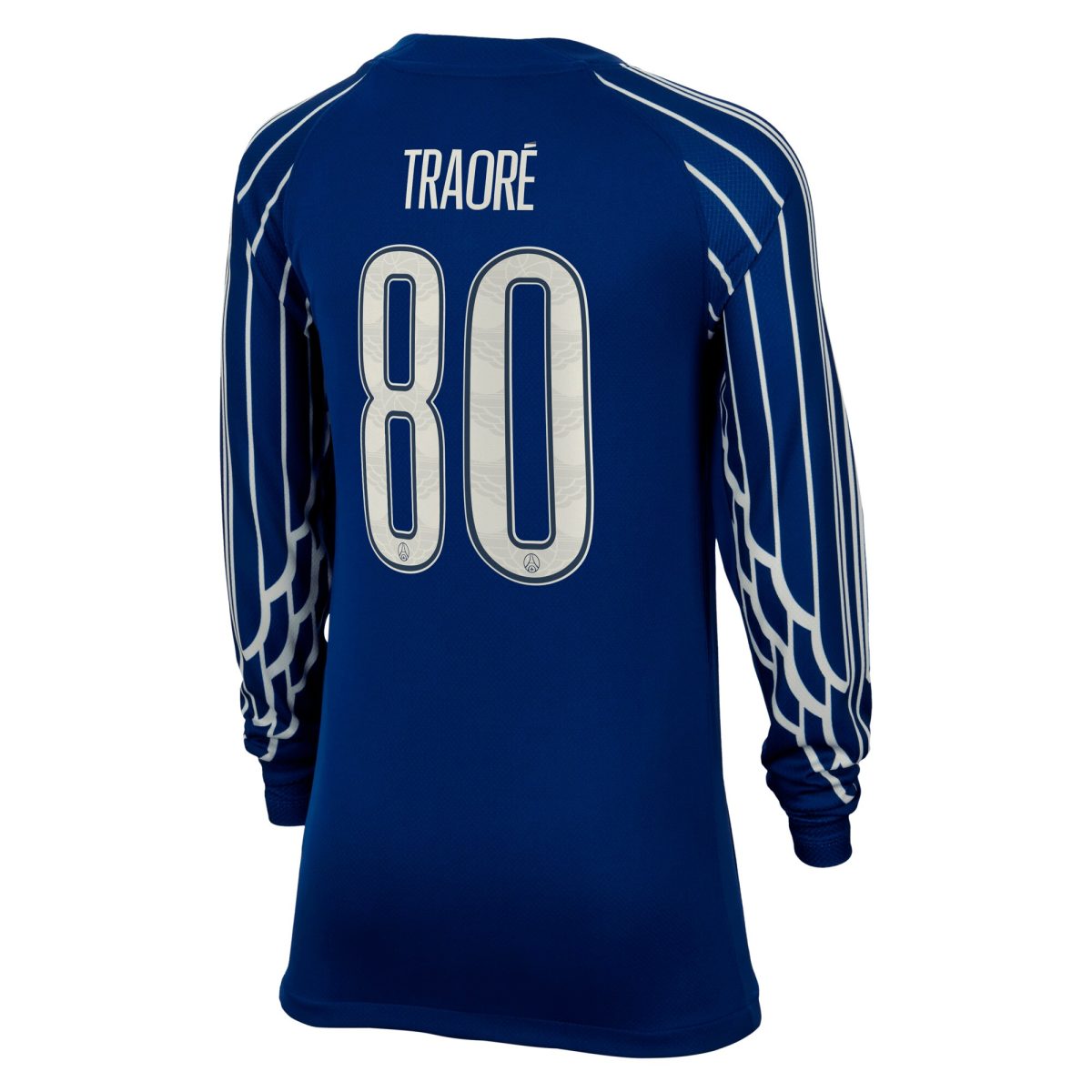 maillot fourth stadium psg jordan 2425 – manches longues – enfant avec flocage traore 80 Série | Maillots et Vêtements PSG Exclusifs sur PSG Shop