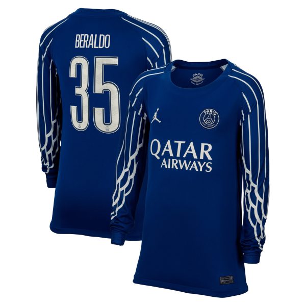 maillot fourth stadium psg jordan 2425 – manches longues – enfant – flocage coupe beraldo 35 Série | Maillots et Vêtements PSG Exclusifs sur PSG Shop