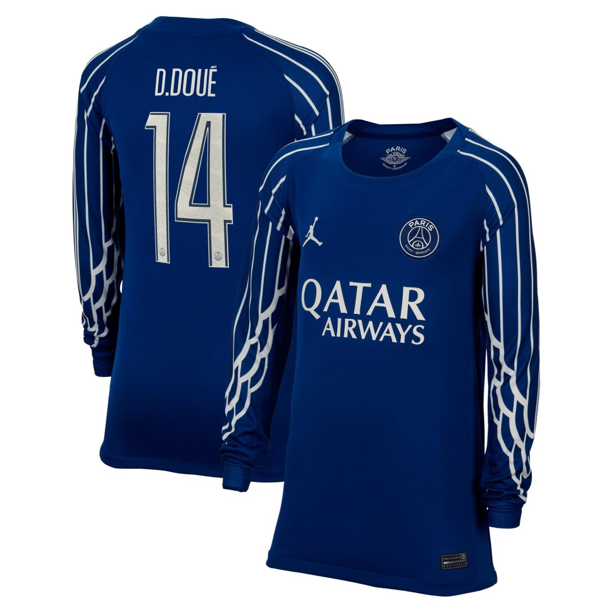 maillot fourth stadium psg jordan 2425 – manches longues – enfant – flocage coupe d.doue 14 Série | Maillots et Vêtements PSG Exclusifs sur PSG Shop