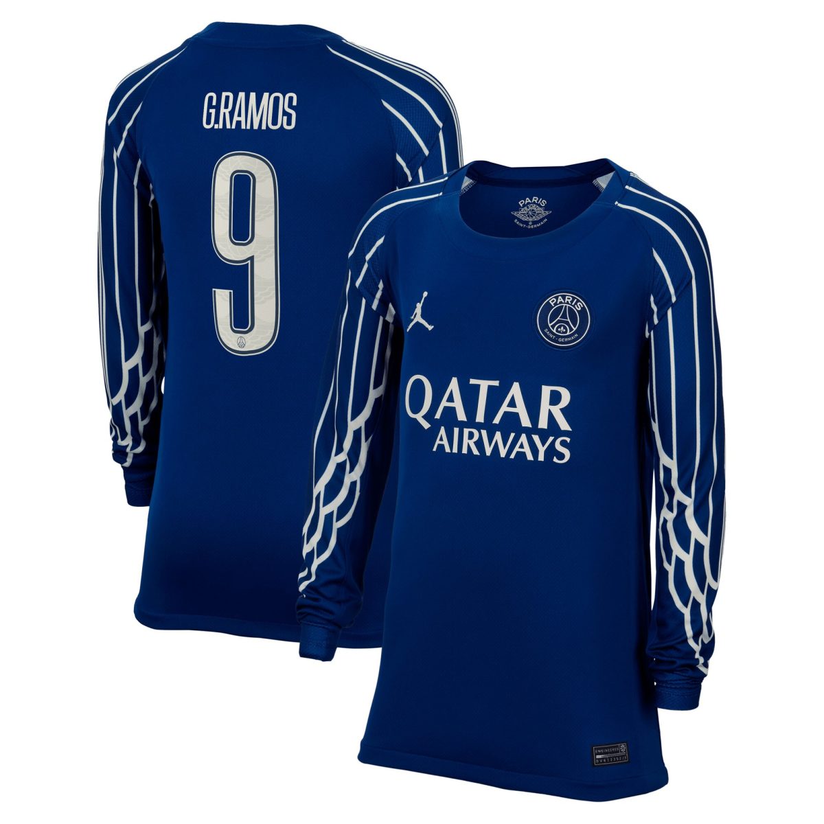 maillot fourth stadium psg jordan 2425 – manches longues – enfant – flocage coupe g.ramos 9 Série | Maillots et Vêtements PSG Exclusifs sur PSG Shop
