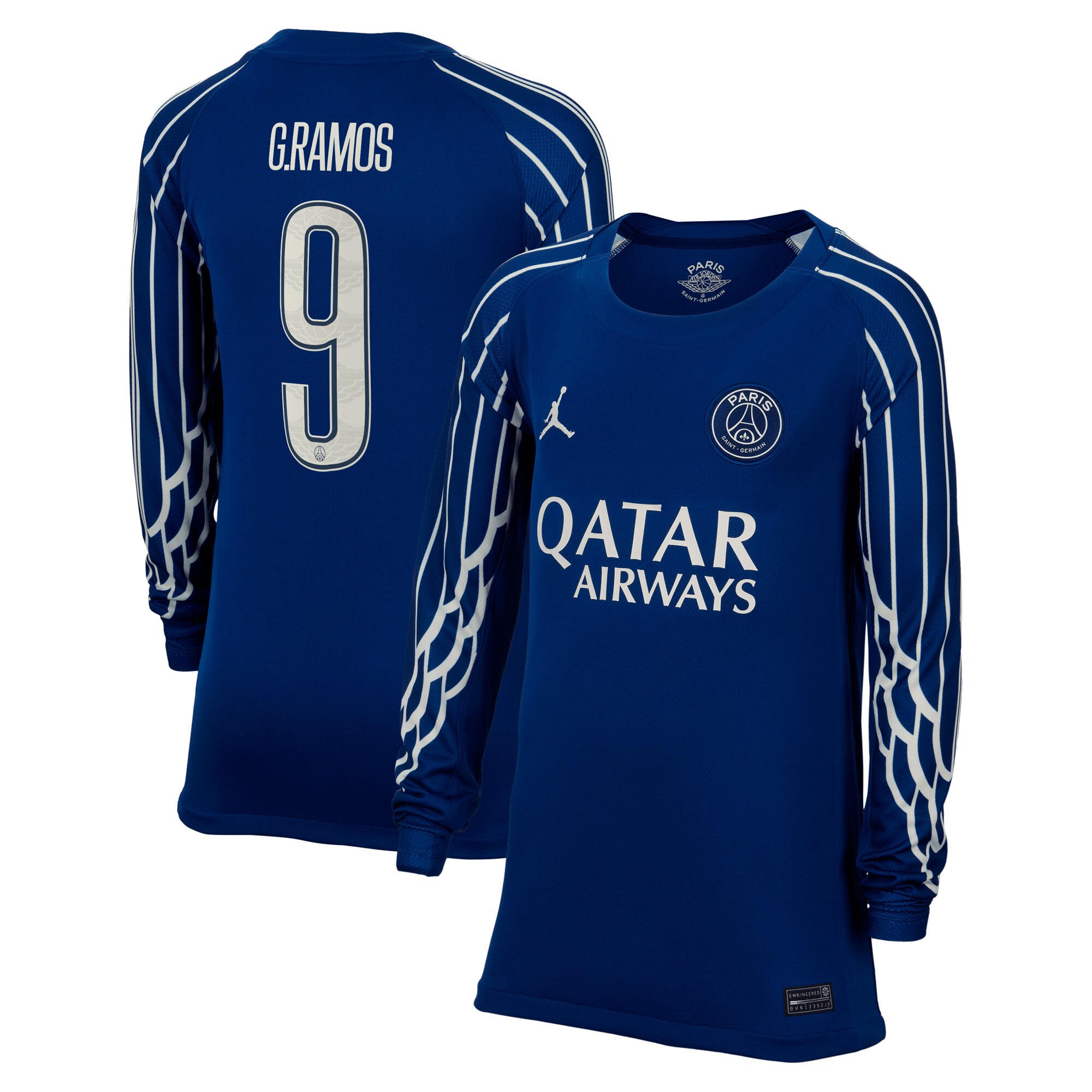 maillot fourth stadium psg jordan 2425 – manches longues – enfant – flocage coupe g.ramos 9 Série | Maillots et Vêtements PSG Exclusifs sur PSG Shop
