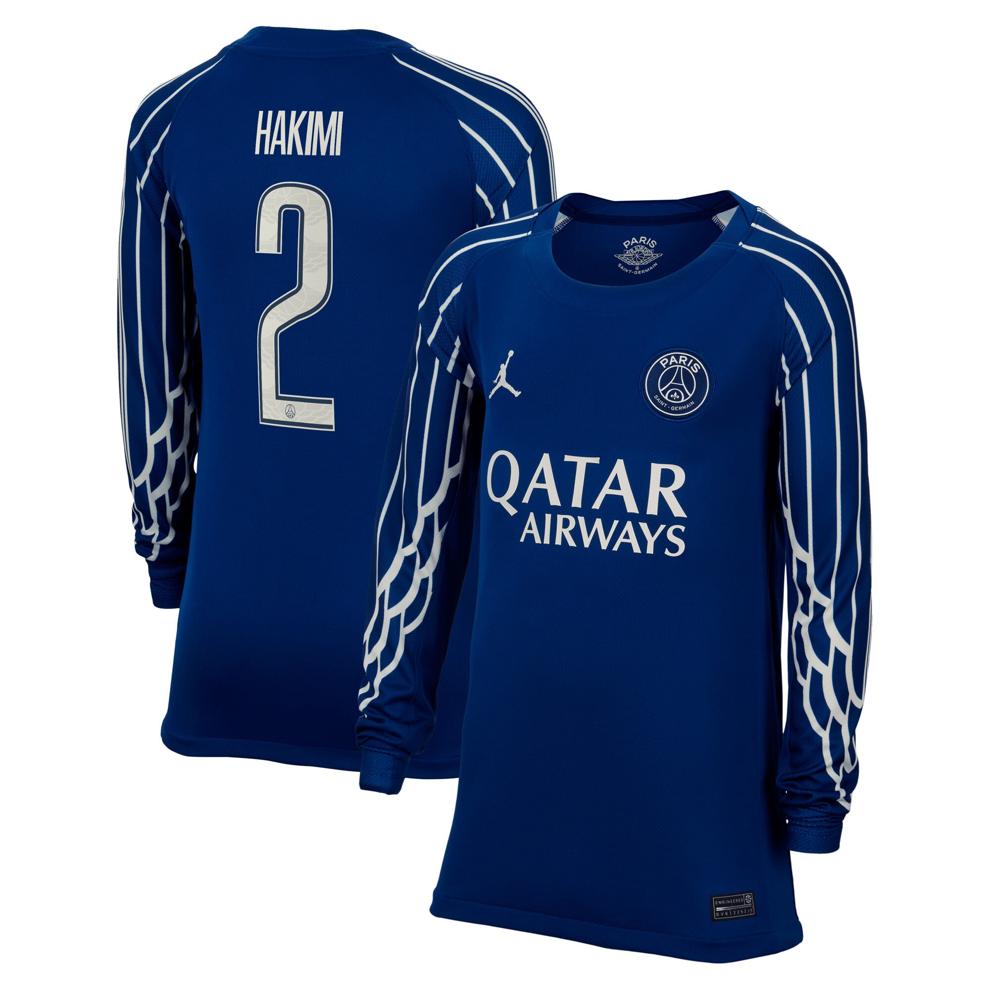 maillot fourth stadium psg jordan 2425 – manches longues – enfant – flocage coupe hakimi 2 Série | Maillots et Vêtements PSG Exclusifs sur PSG Shop