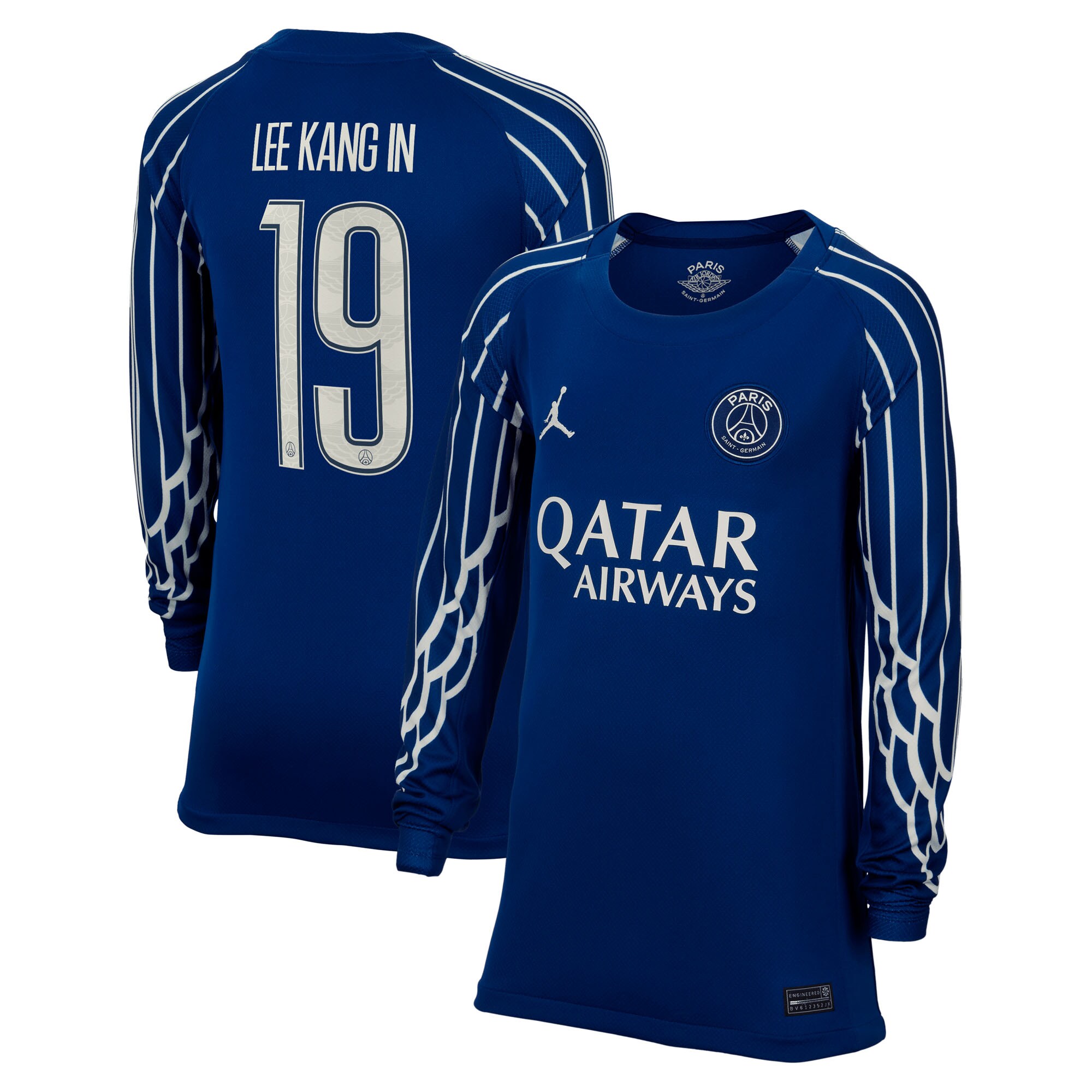 maillot fourth stadium psg jordan 2425 – manches longues – enfant – flocage coupe lee kang in 19 Série | Maillots et Vêtements PSG Exclusifs sur PSG Shop