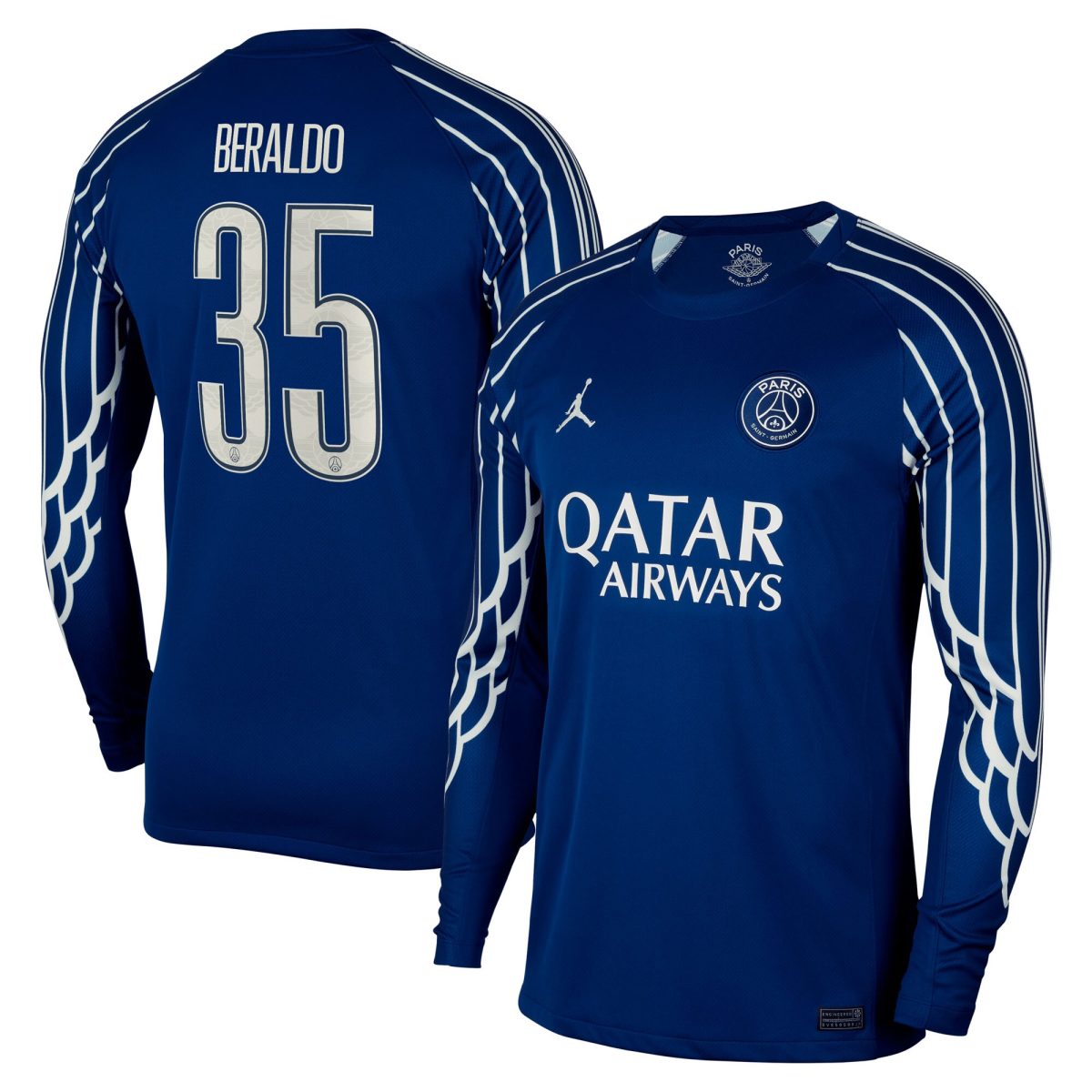 maillot fourth stadium psg jordan 2425 – manches longues – flocage coupe beraldo 35 Série | Maillots et Vêtements PSG Exclusifs sur PSG Shop