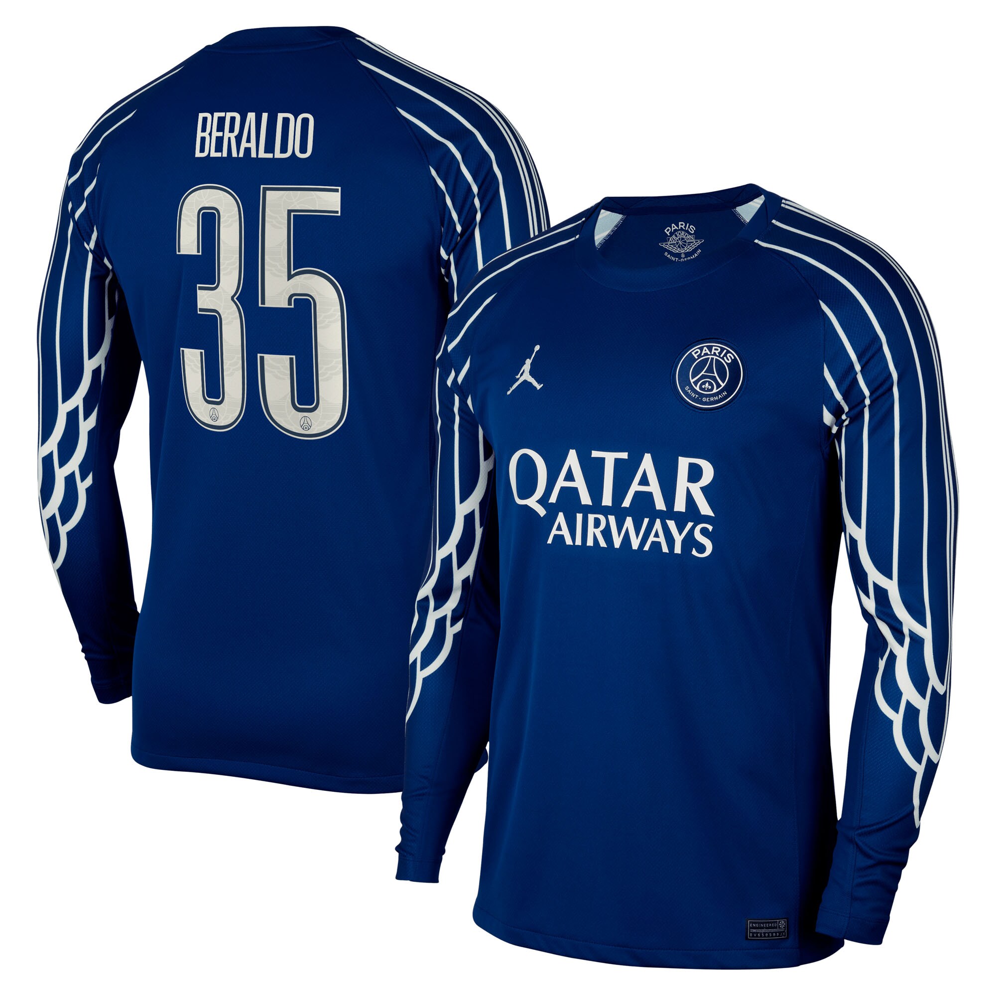 maillot fourth stadium psg jordan 2425 – manches longues – flocage coupe beraldo 35 Série | Maillots et Vêtements PSG Exclusifs sur PSG Shop