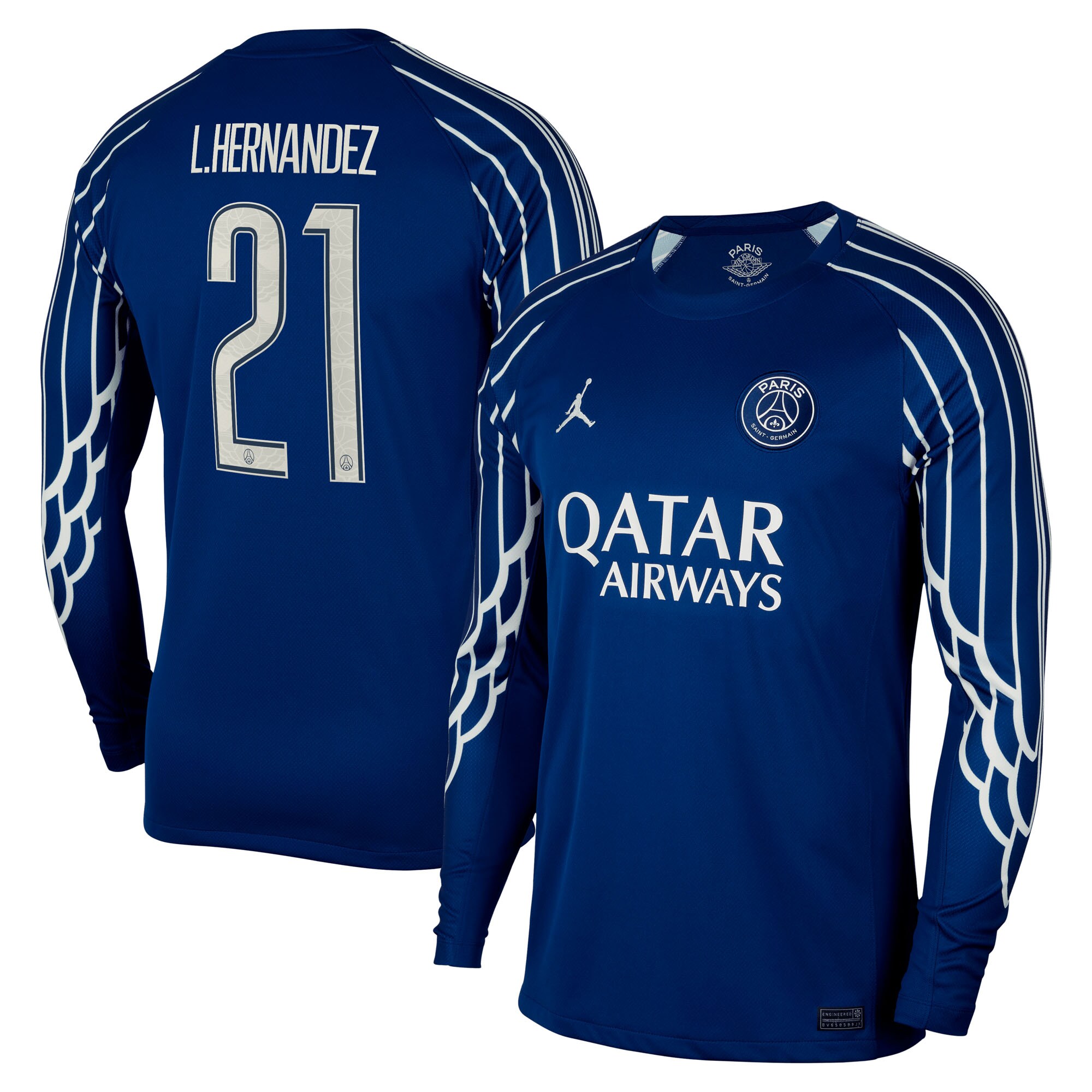maillot fourth stadium psg jordan 2425 – manches longues – flocage coupe l.hernandez 21 Série | Maillots et Vêtements PSG Exclusifs sur PSG Shop