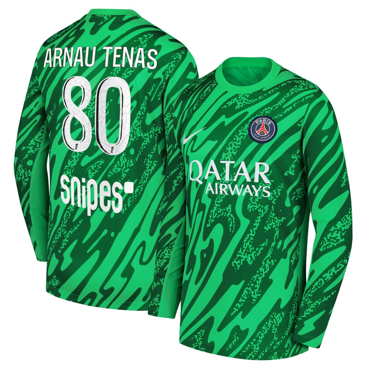 maillot gardien domicile psg nike 2425 – enfant avec flocage arnau tenas 80 Série | Maillots et Vêtements PSG Exclusifs sur PSG Shop