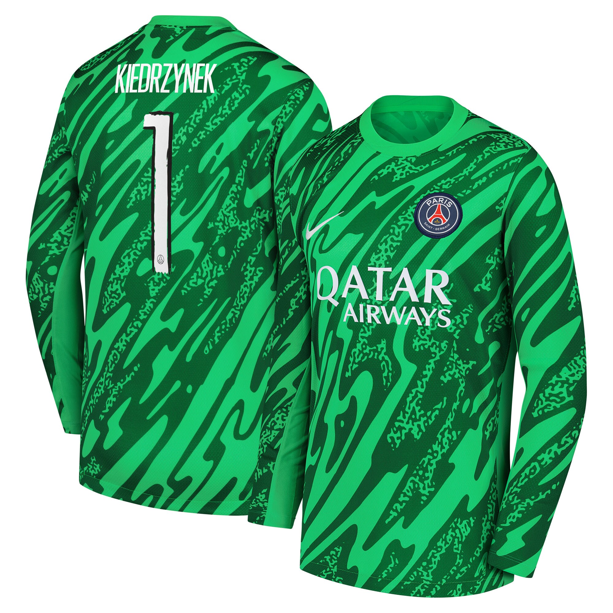 maillot gardien domicile psg nike 2425 – enfant – flocage coupe kiedrzynek 1 Série | Maillots et Vêtements PSG Exclusifs sur PSG Shop