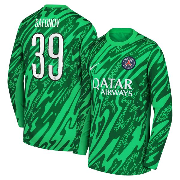 maillot gardien domicile psg nike 2425 – enfant – flocage coupe safonov 39 Série | Maillots et Vêtements PSG Exclusifs sur PSG Shop