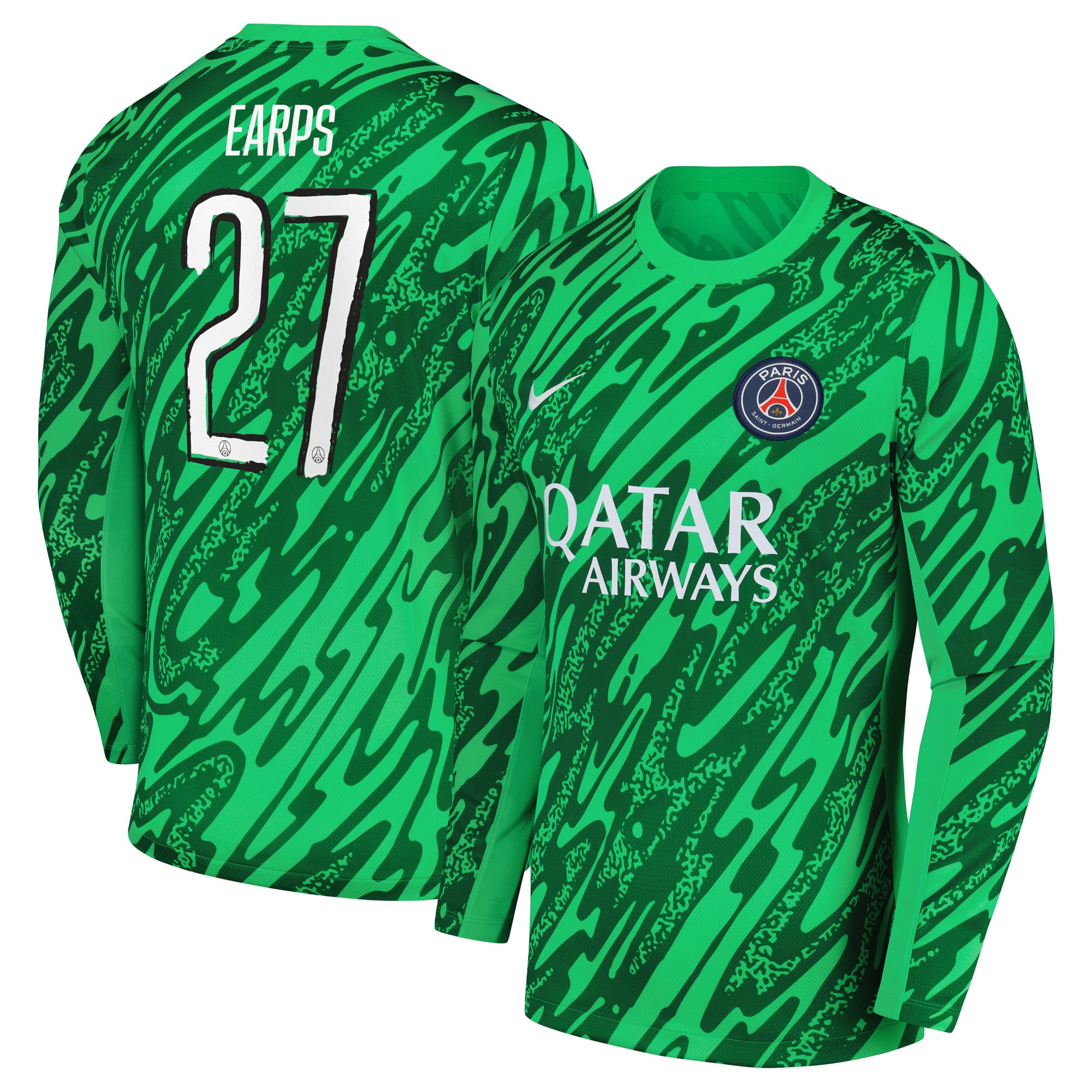 maillot gardien domicile psg nike 2425 – flocage coupe earps 27 Série | Maillots et Vêtements PSG Exclusifs sur PSG Shop