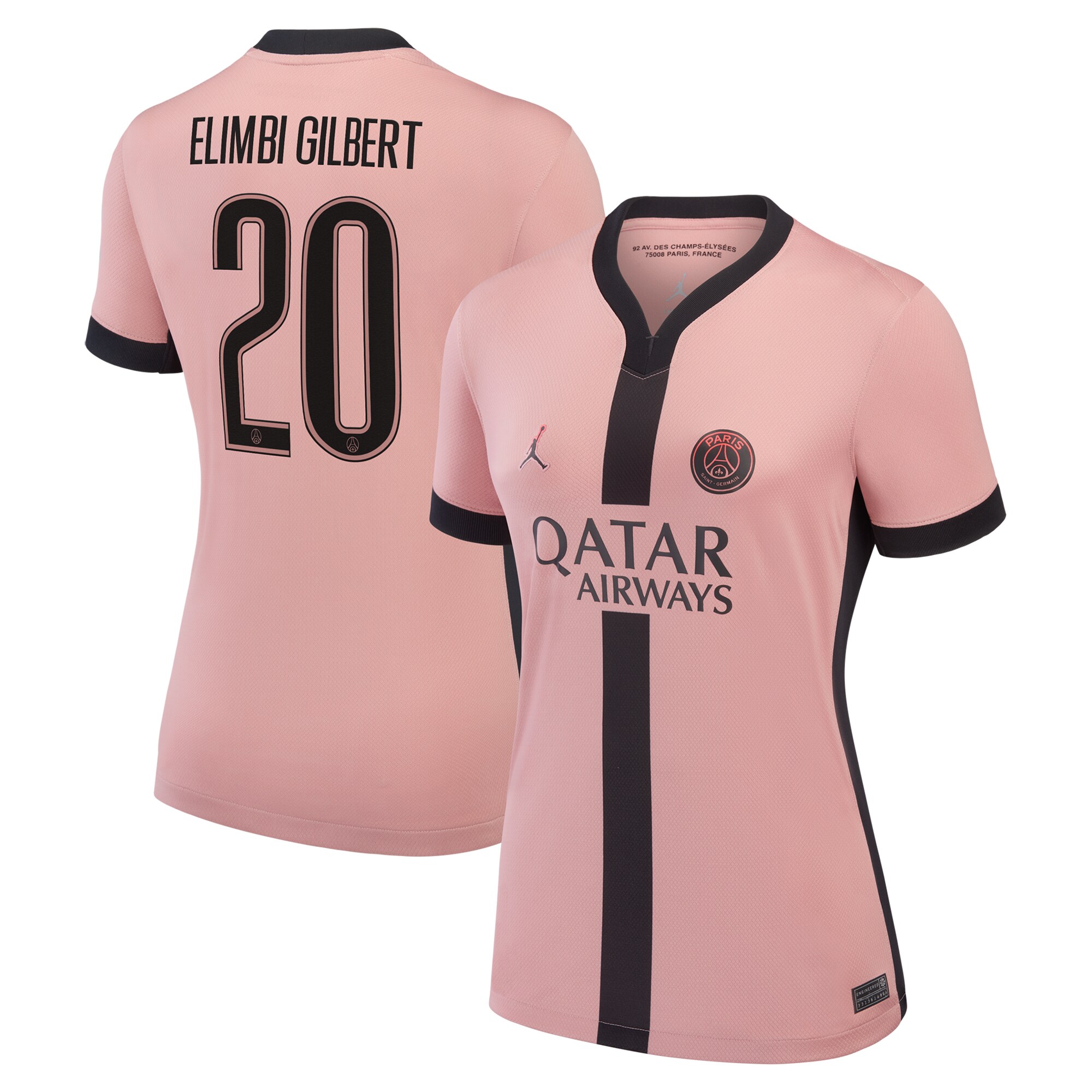 maillot psg jordan third stadium 2024-25 – femme avec flocage elimbi gilbert 20 Série | Maillots et Vêtements PSG Exclusifs sur PSG Shop