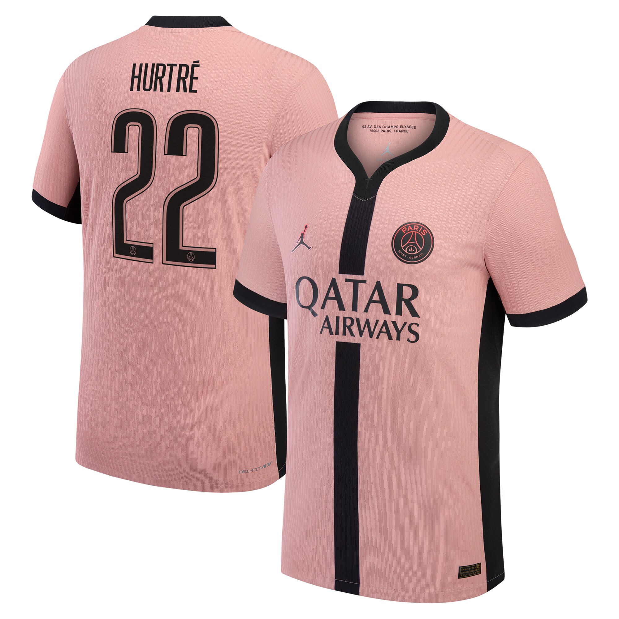 maillot third match psg jordan dri-fit adv 2425 avec flocage hurtre 22 Série | Maillots et Vêtements PSG Exclusifs sur PSG Shop
