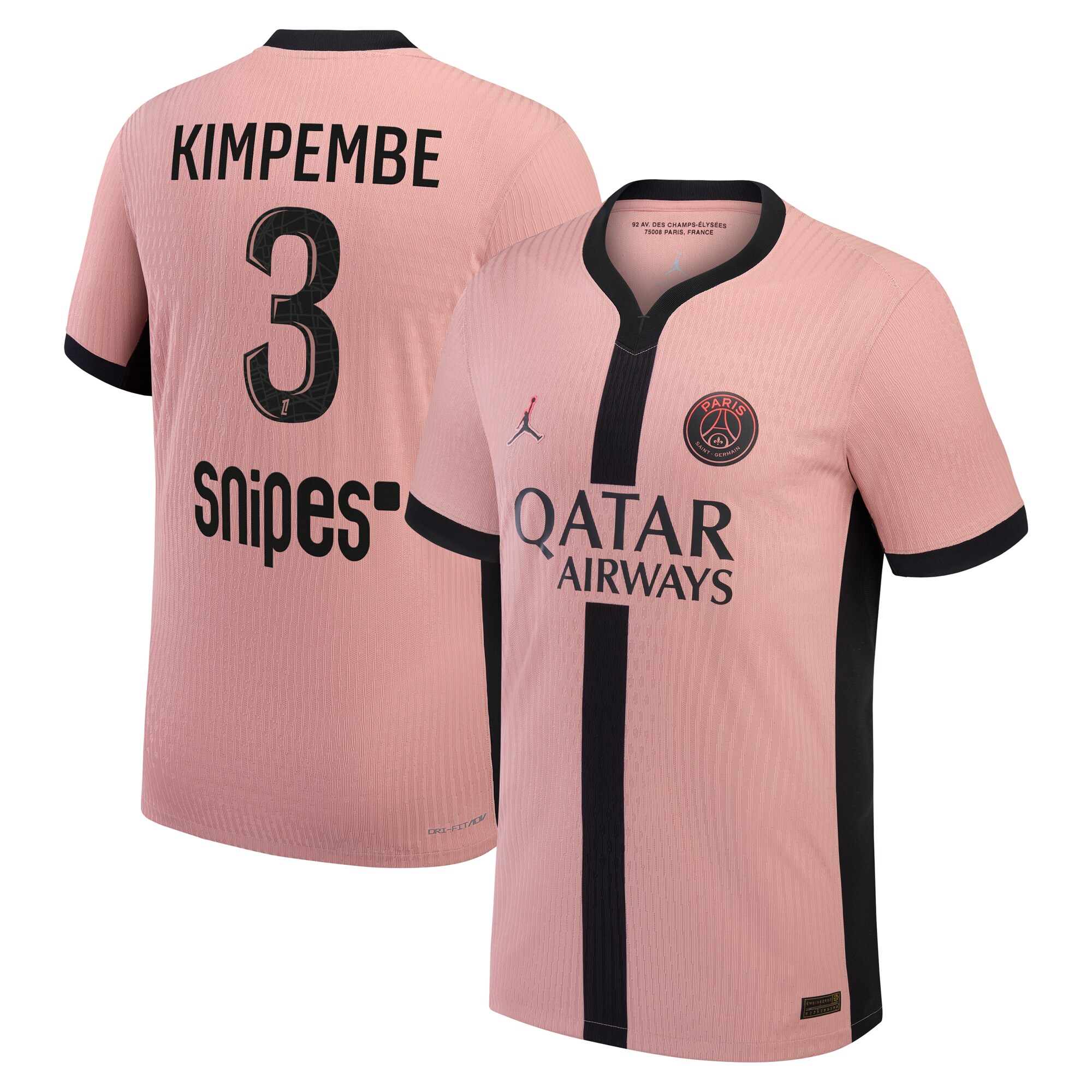maillot third match psg jordan dri-fit adv 2425 avec flocage kimpembe 3 Série | Maillots et Vêtements PSG Exclusifs sur PSG Shop