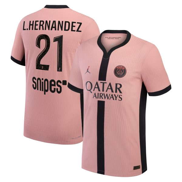 maillot third match psg jordan dri-fit adv 2425 avec flocage l.hernandez 21 Série | Maillots et Vêtements PSG Exclusifs sur PSG Shop