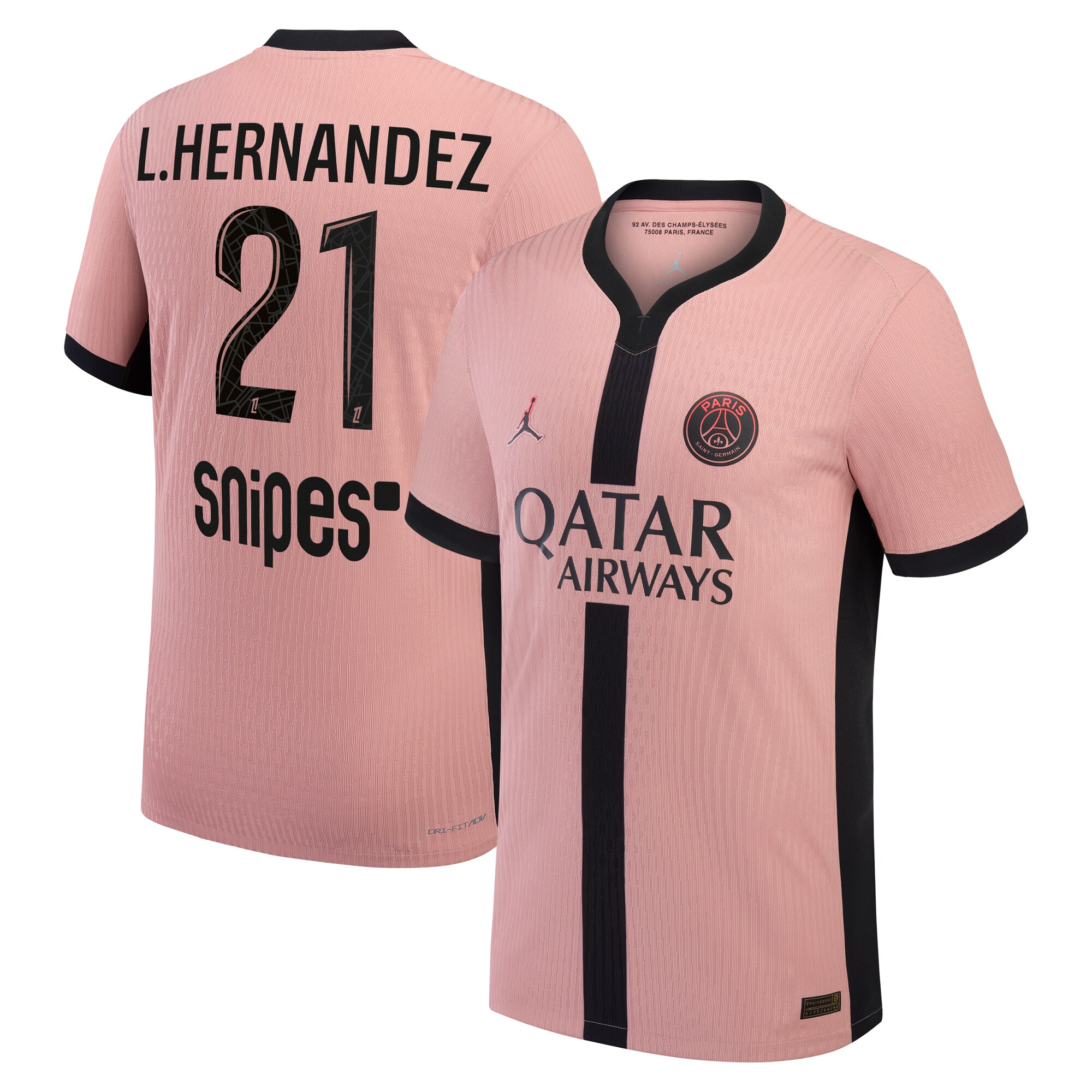maillot third match psg jordan dri-fit adv 2425 avec flocage l.hernandez 21 Série | Maillots et Vêtements PSG Exclusifs sur PSG Shop