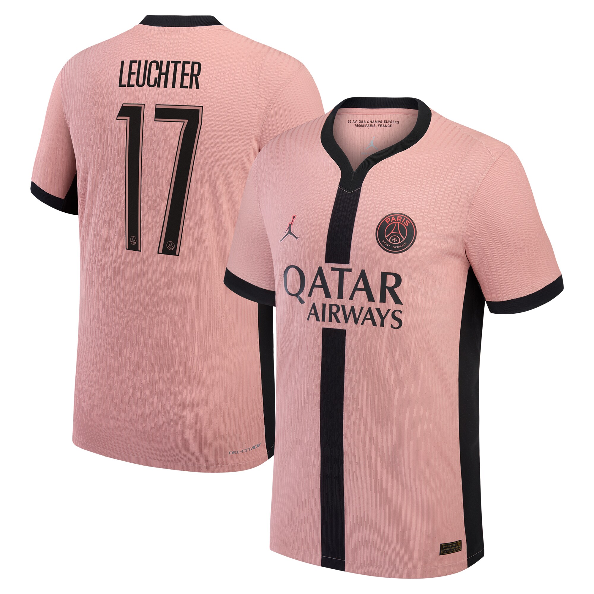 maillot third match psg jordan dri-fit adv 2425 avec flocage leuchter 17 Série | Maillots et Vêtements PSG Exclusifs sur PSG Shop