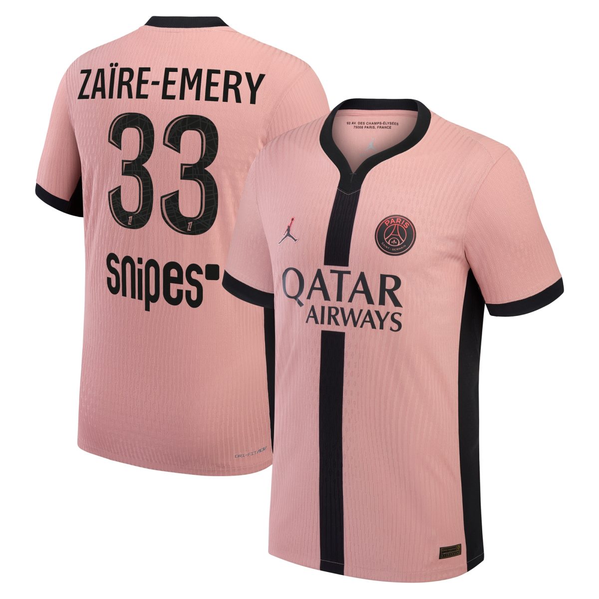 maillot third match psg jordan dri-fit adv 2425 avec flocage zaire-emery 33 Série | Maillots et Vêtements PSG Exclusifs sur PSG Shop