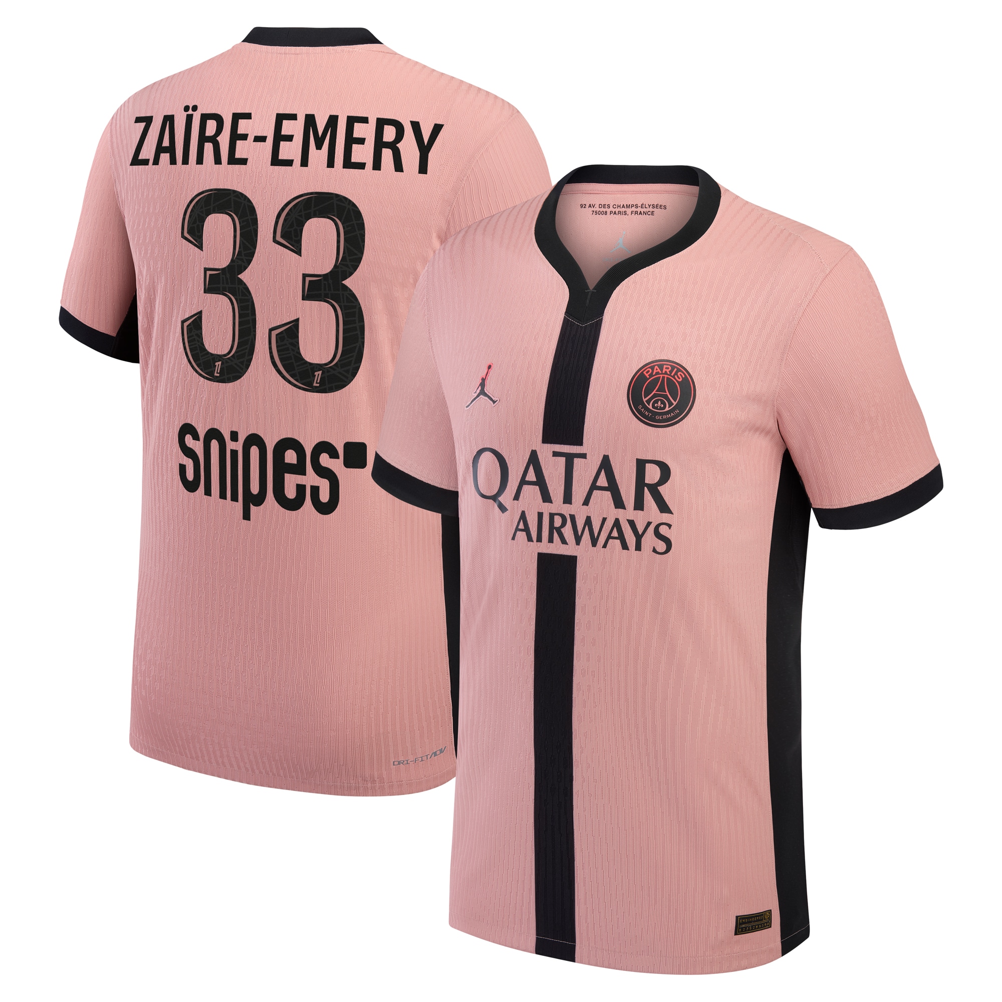 maillot third match psg jordan dri-fit adv 2425 avec flocage zaire-emery 33 Série | Maillots et Vêtements PSG Exclusifs sur PSG Shop
