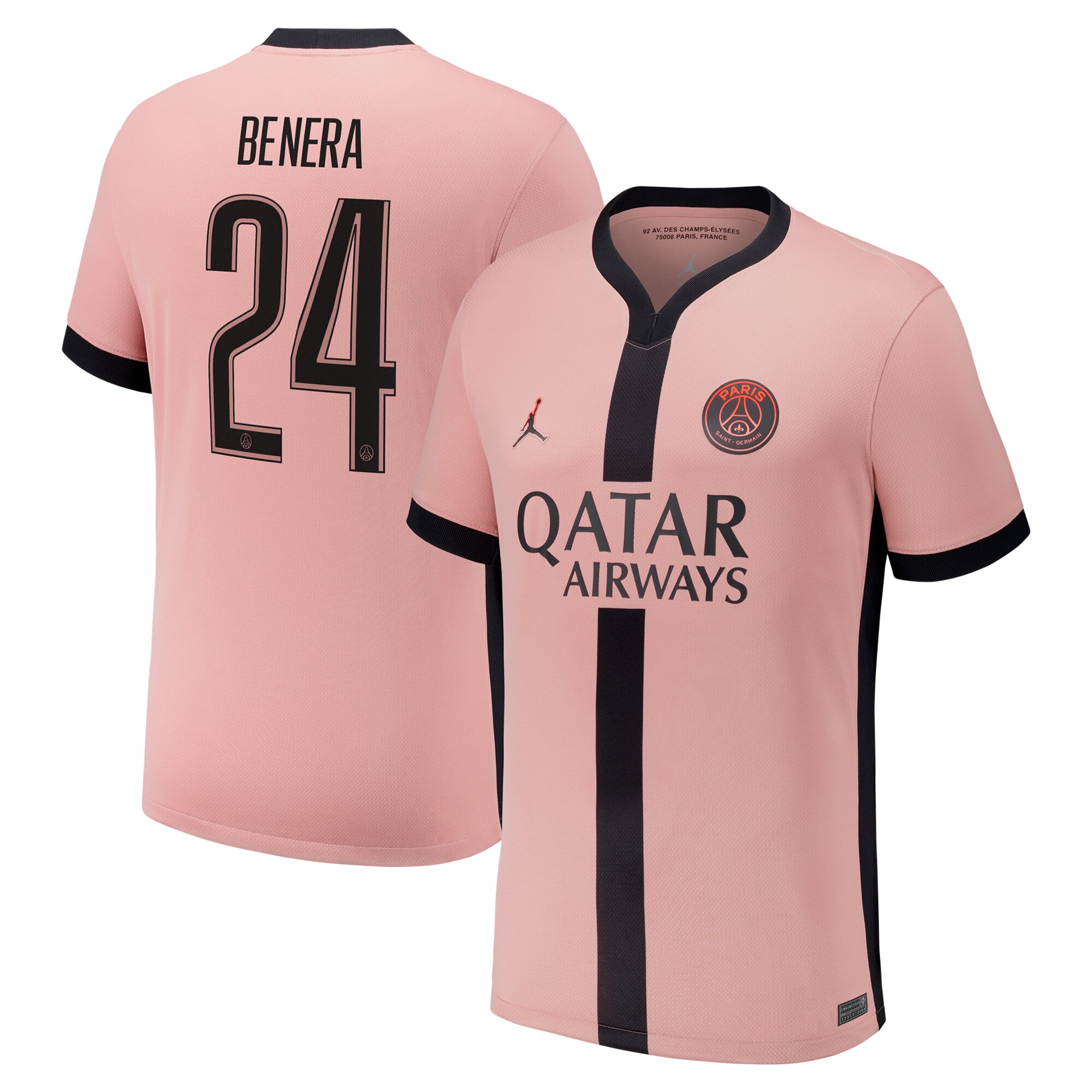 maillot third stadium psg jordan 2425 avec flocage benera 24 Série | Maillots et Vêtements PSG Exclusifs sur PSG Shop