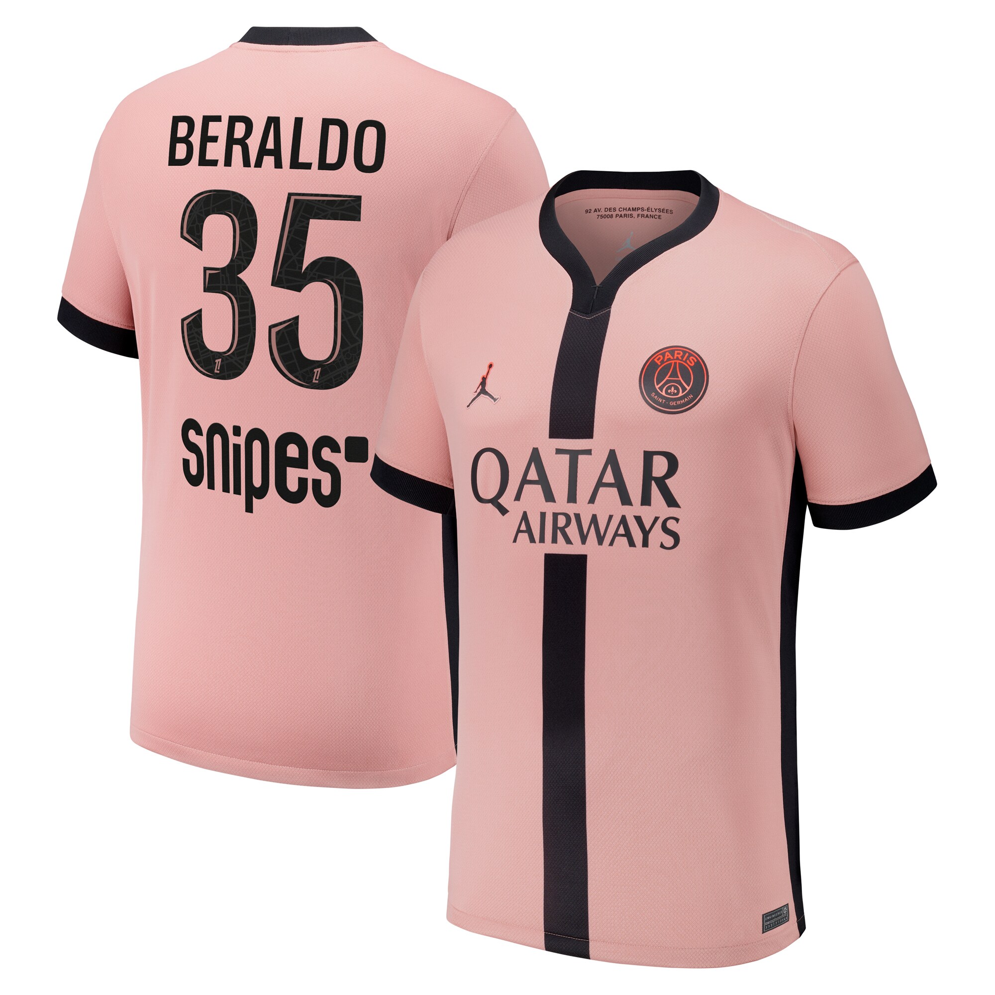 maillot third stadium psg jordan 2425 avec flocage beraldo 35 Série | Maillots et Vêtements PSG Exclusifs sur PSG Shop
