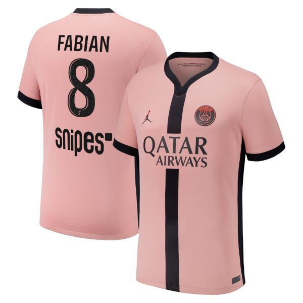 maillot third stadium psg jordan 2425 avec flocage fabian 8 Série | Maillots et Vêtements PSG Exclusifs sur PSG Shop