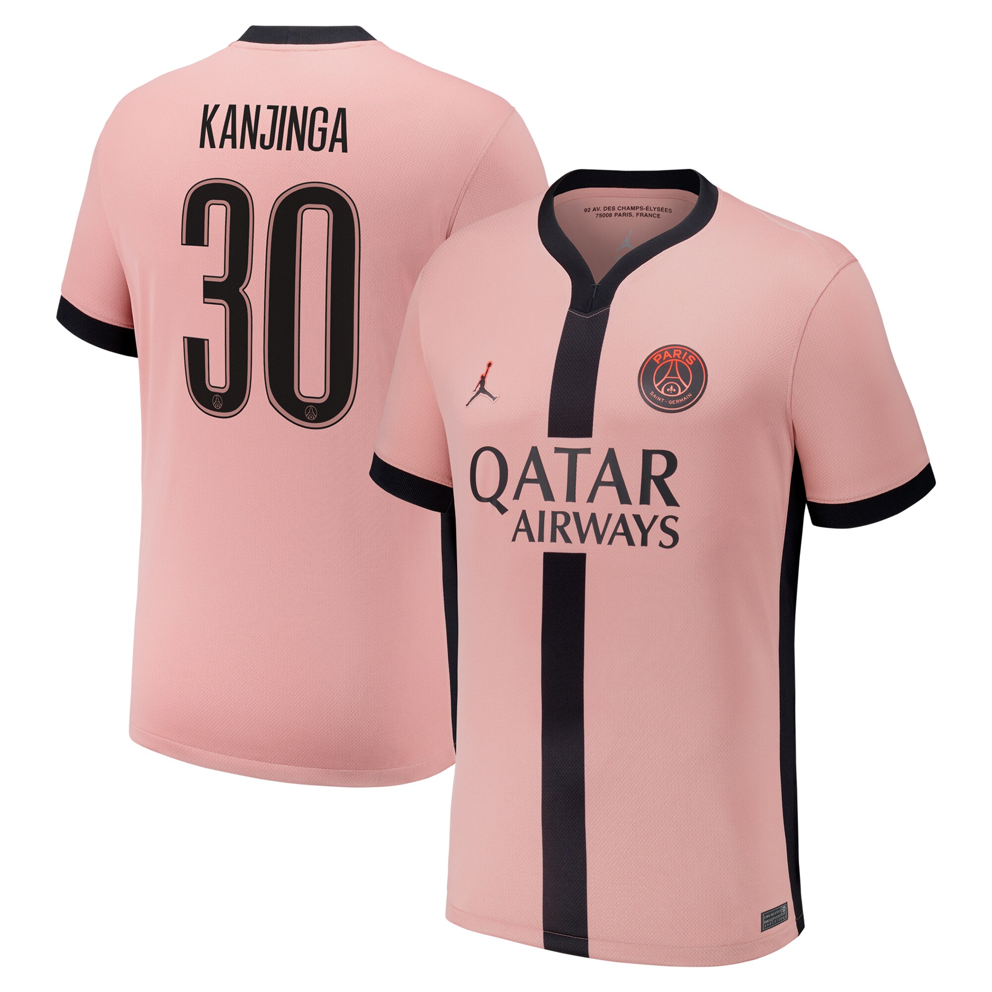 maillot third stadium psg jordan 2425 avec flocage kanjinga 30 Série | Maillots et Vêtements PSG Exclusifs sur PSG Shop