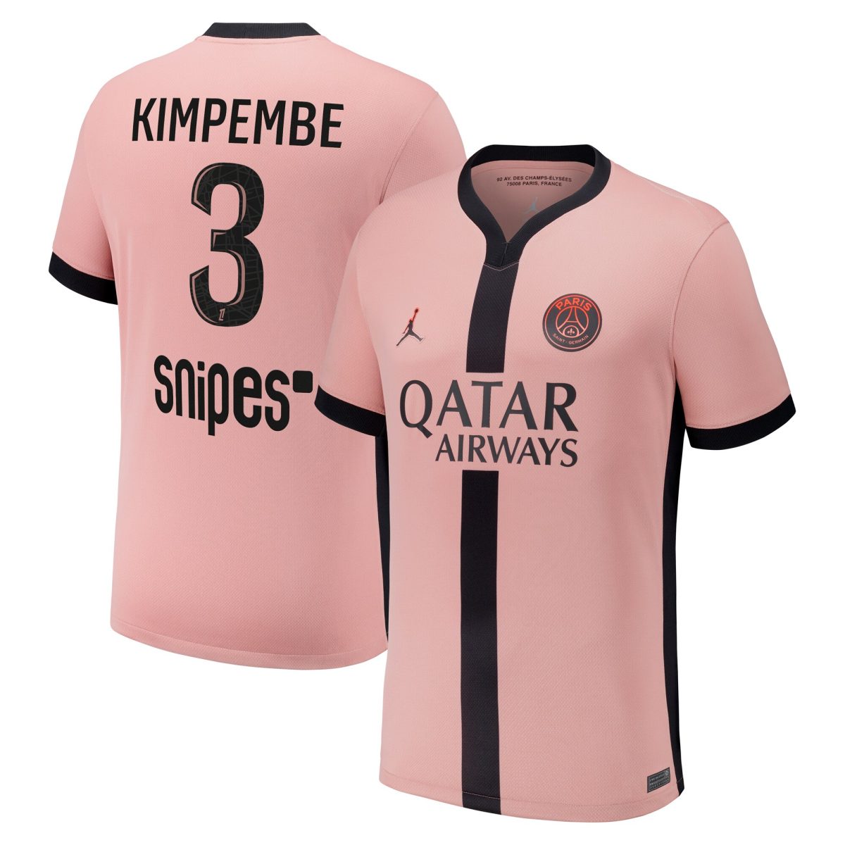 maillot third stadium psg jordan 2425 avec flocage kimpembe 3 Série | Maillots et Vêtements PSG Exclusifs sur PSG Shop