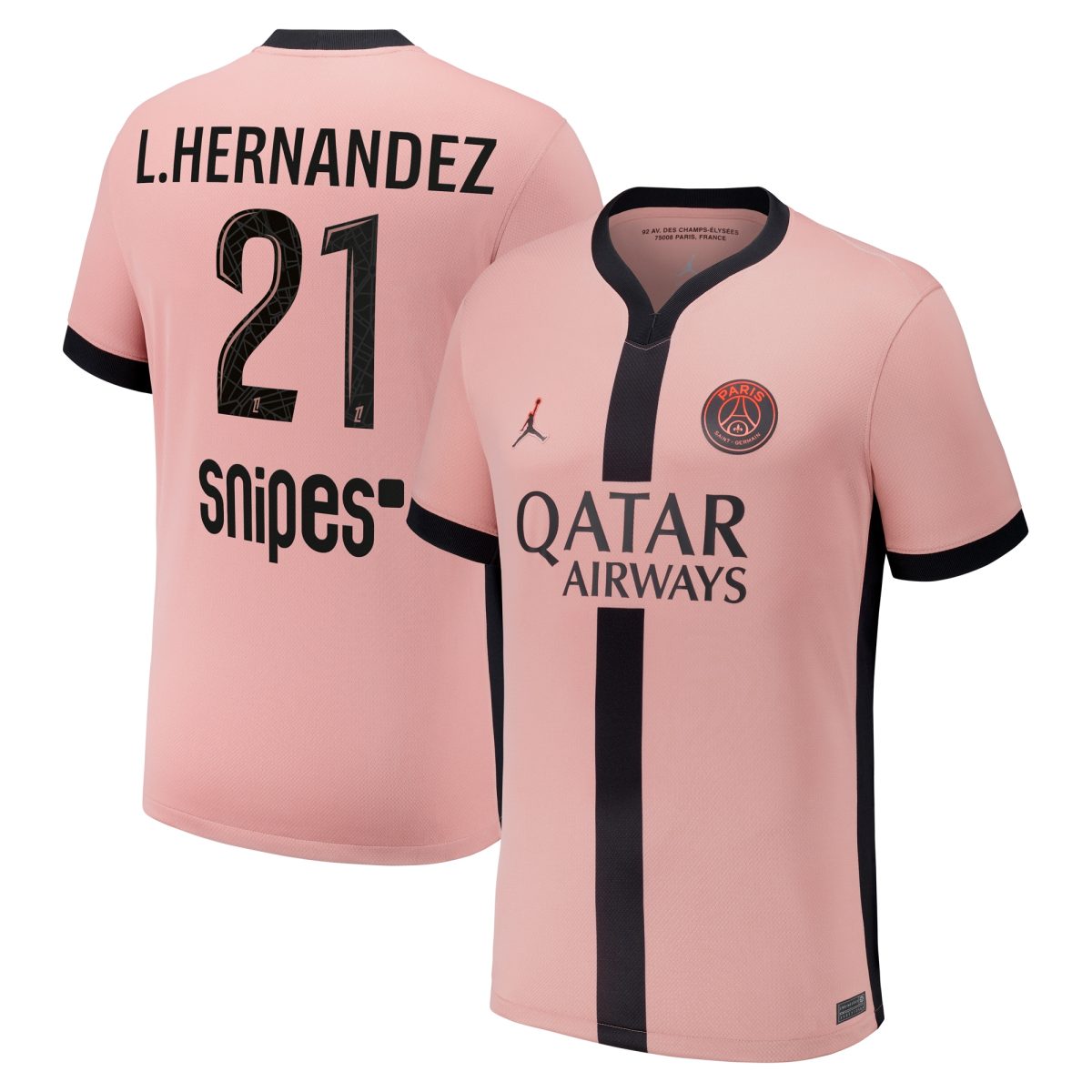 maillot third stadium psg jordan 2425 avec flocage l.hernandez 21 Série | Maillots et Vêtements PSG Exclusifs sur PSG Shop