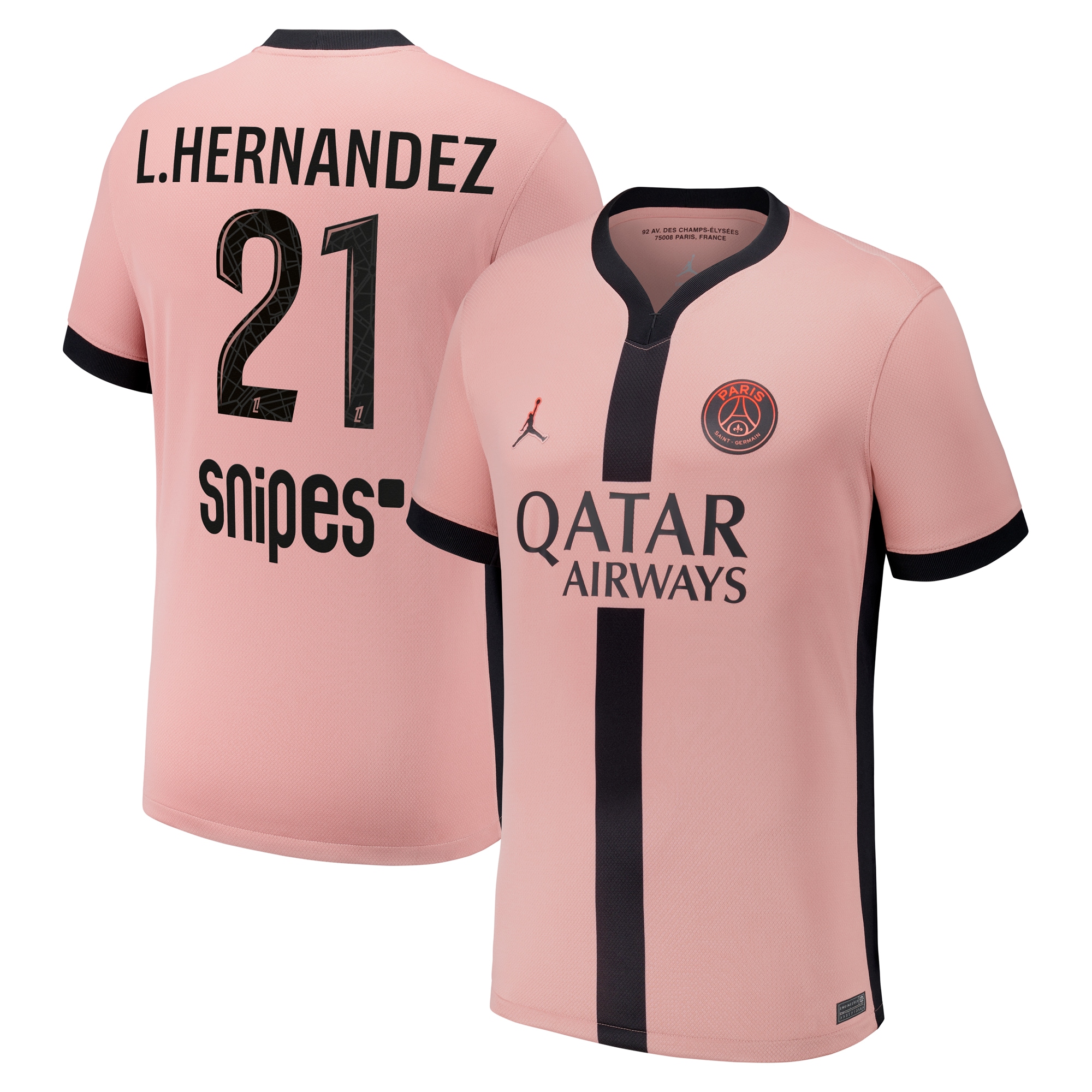 maillot third stadium psg jordan 2425 avec flocage l.hernandez 21 Série | Maillots et Vêtements PSG Exclusifs sur PSG Shop