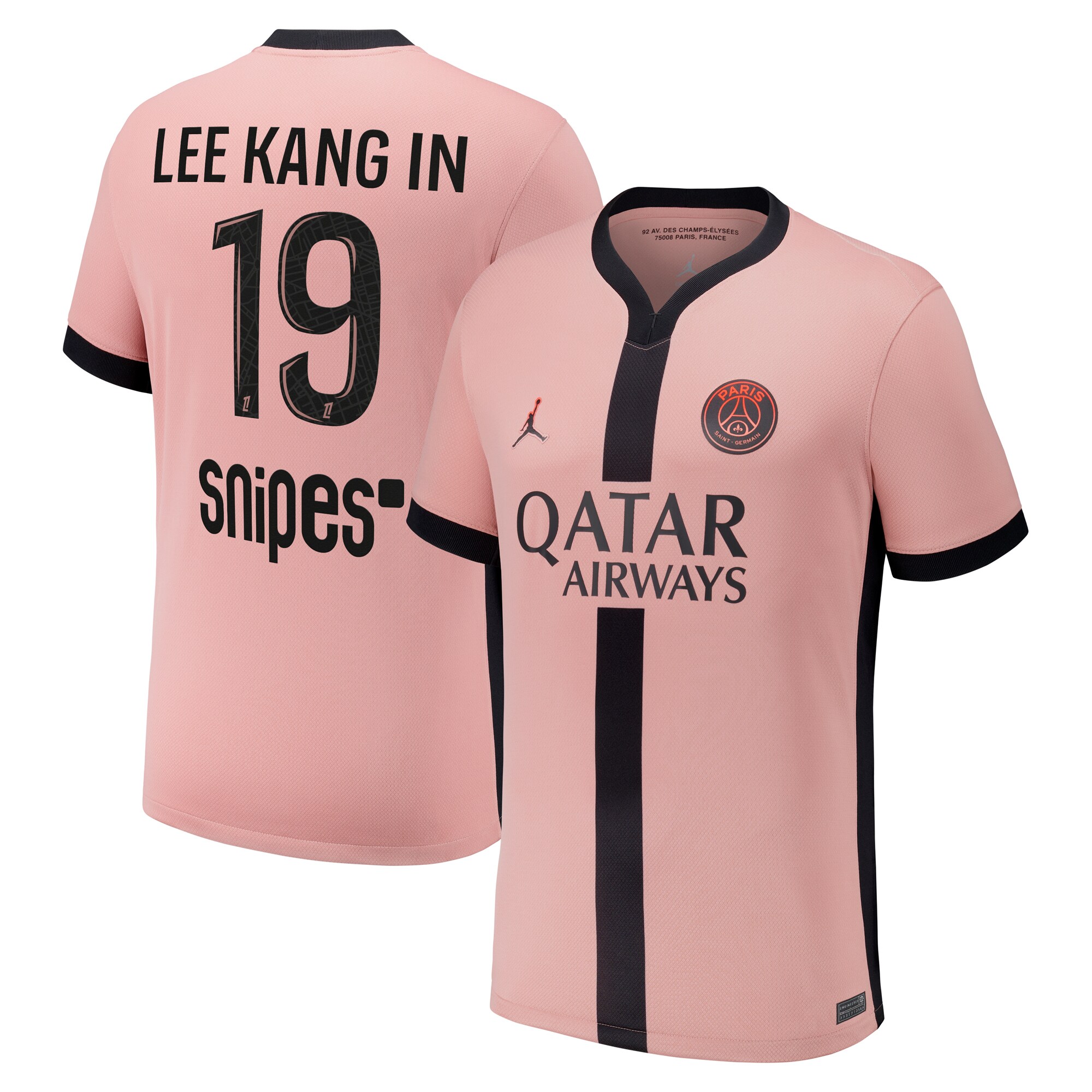 maillot third stadium psg jordan 2425 avec flocage lee kang in 19 Série | Maillots et Vêtements PSG Exclusifs sur PSG Shop