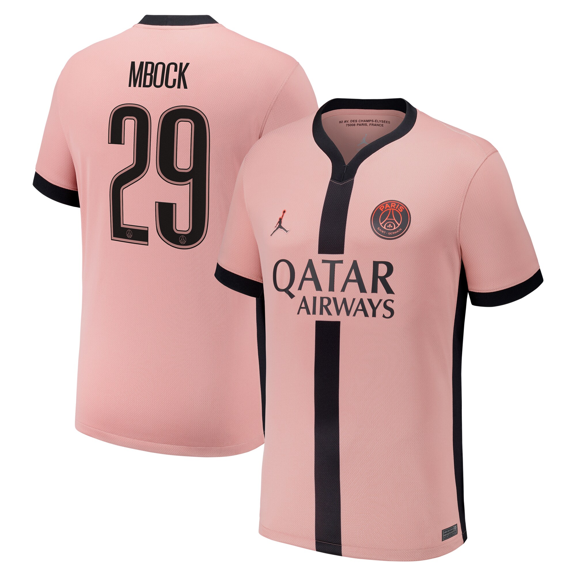 maillot third stadium psg jordan 2425 avec flocage mbock 29 Série | Maillots et Vêtements PSG Exclusifs sur PSG Shop