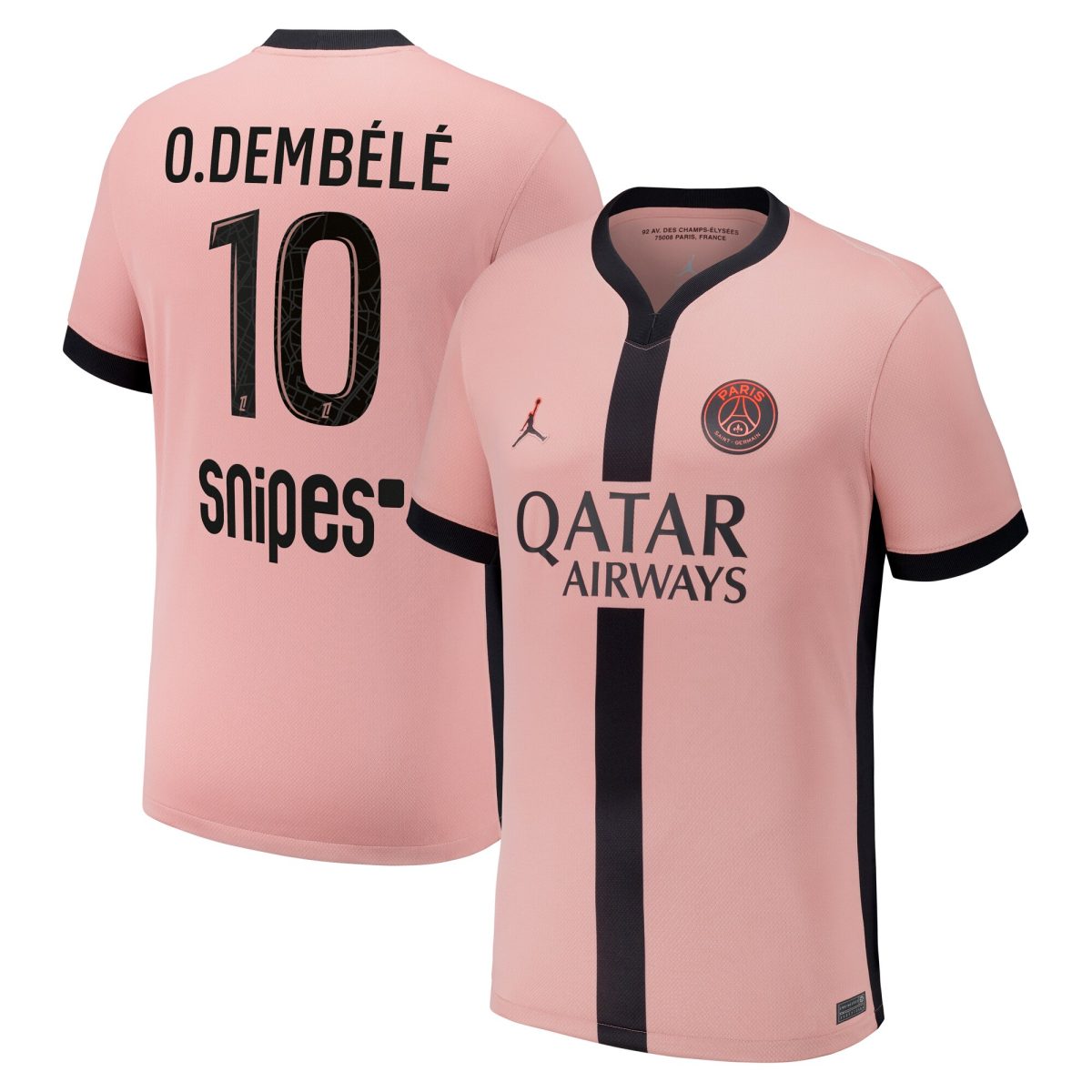 maillot third stadium psg jordan 2425 avec flocage o.dembele 10 Série | Maillots et Vêtements PSG Exclusifs sur PSG Shop