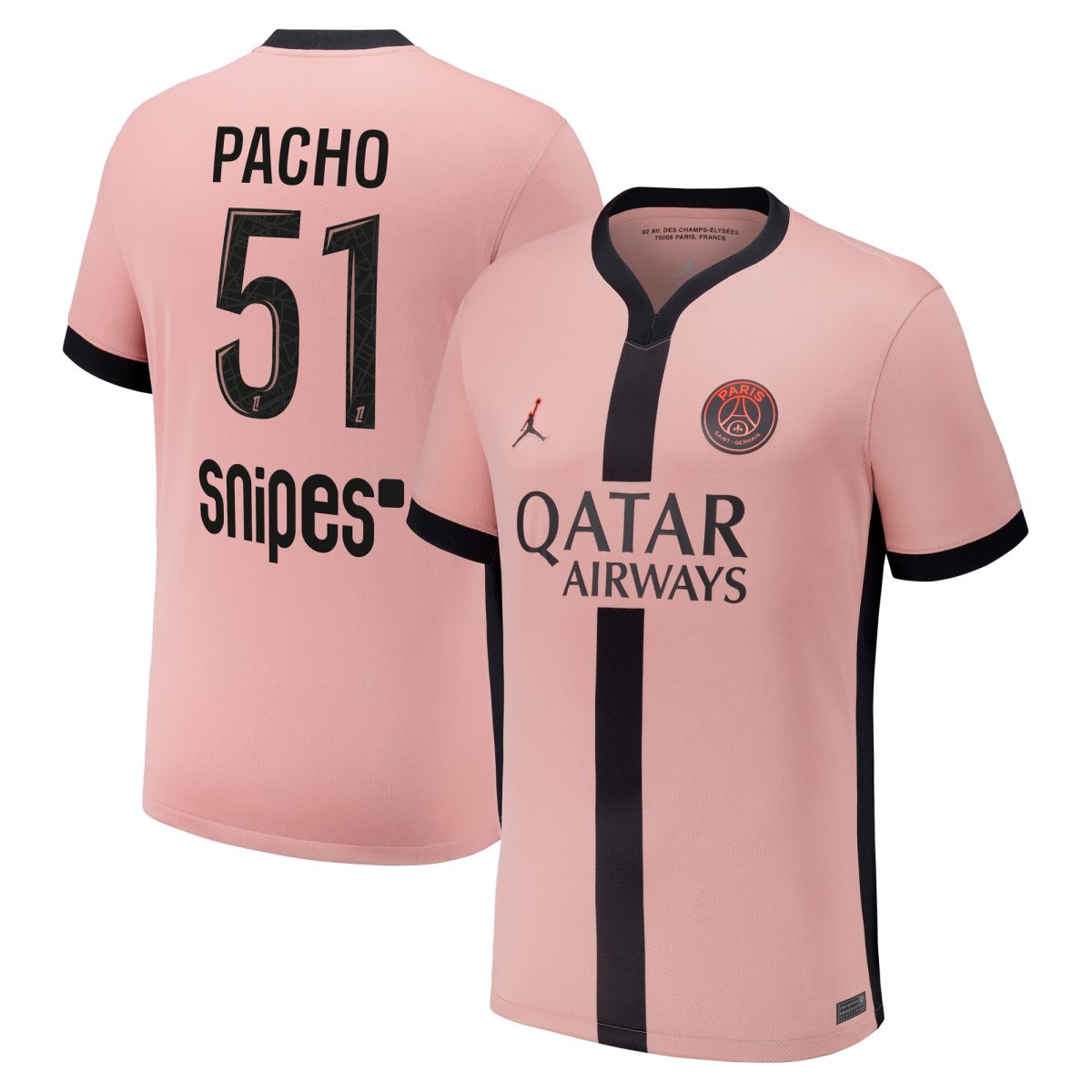 maillot third stadium psg jordan 2425 avec flocage pacho 51 Série | Maillots et Vêtements PSG Exclusifs sur PSG Shop